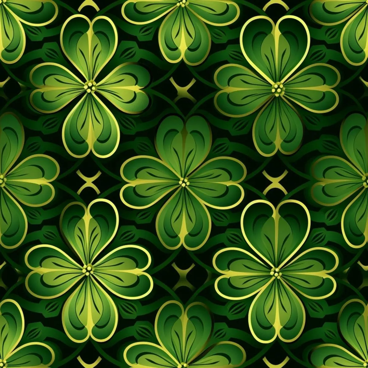 St. Patrick’s Day Glam Pattern 3 Quilting Cotton Fabric