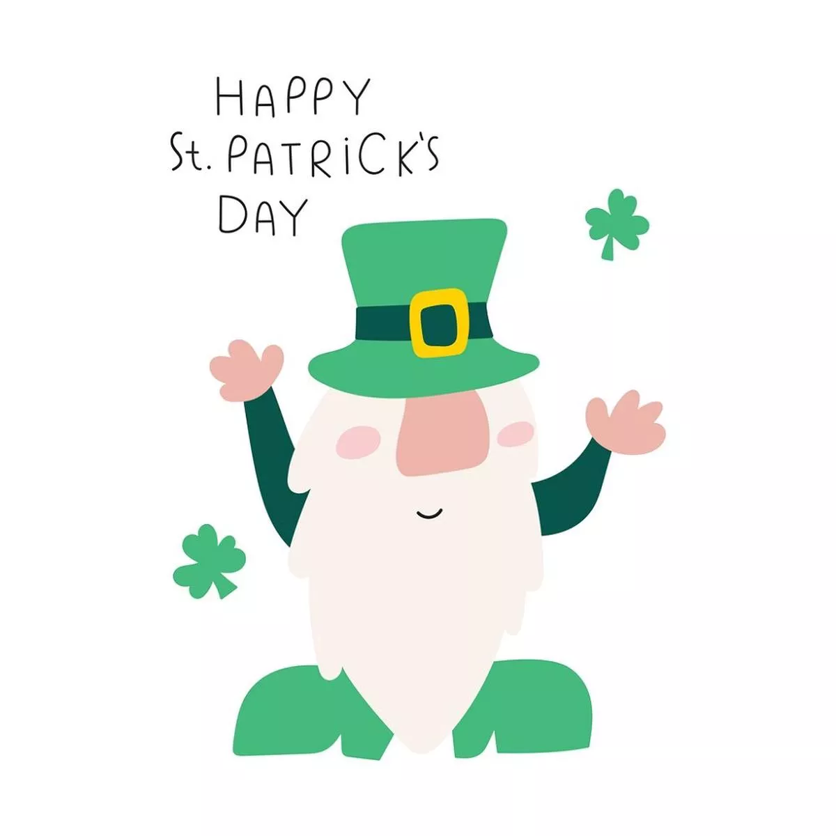 St. Patrick’s Gnome & Clovers Fabric Panel