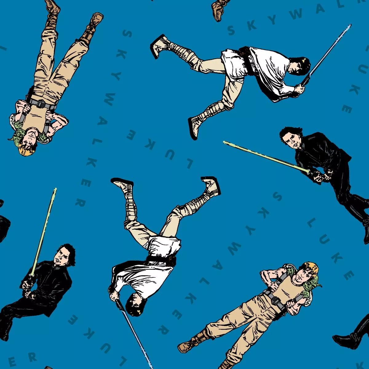 STAR WARS Luke Skywalker Poses Toss on Blue