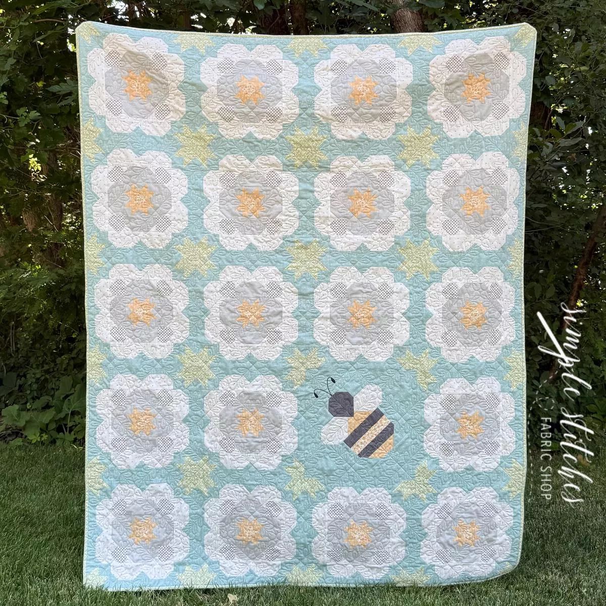 starlit-daisies-quilt-pdf-pattern Starlit Daisies Quilt PDF Pattern
