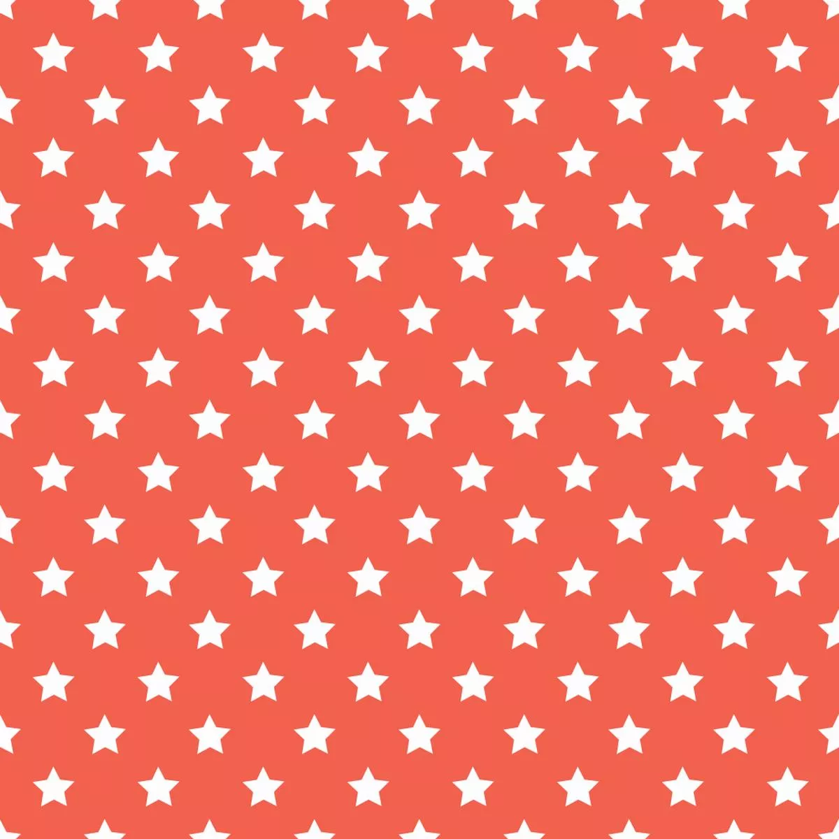 Stars Basics Fabric – White on Cinnabar