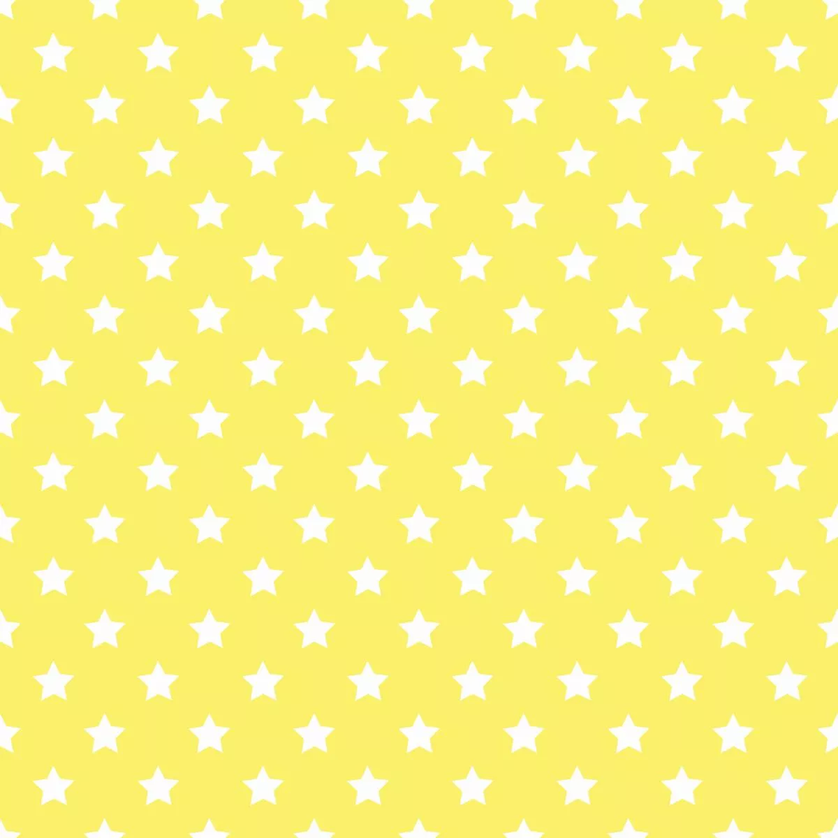 Stars Basics Fabric – White on Yellow