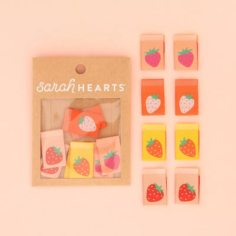 strawberry-multipack-woven-labels-sarah-hearts Strawberry Multipack Woven Labels (Sarah Hearts)