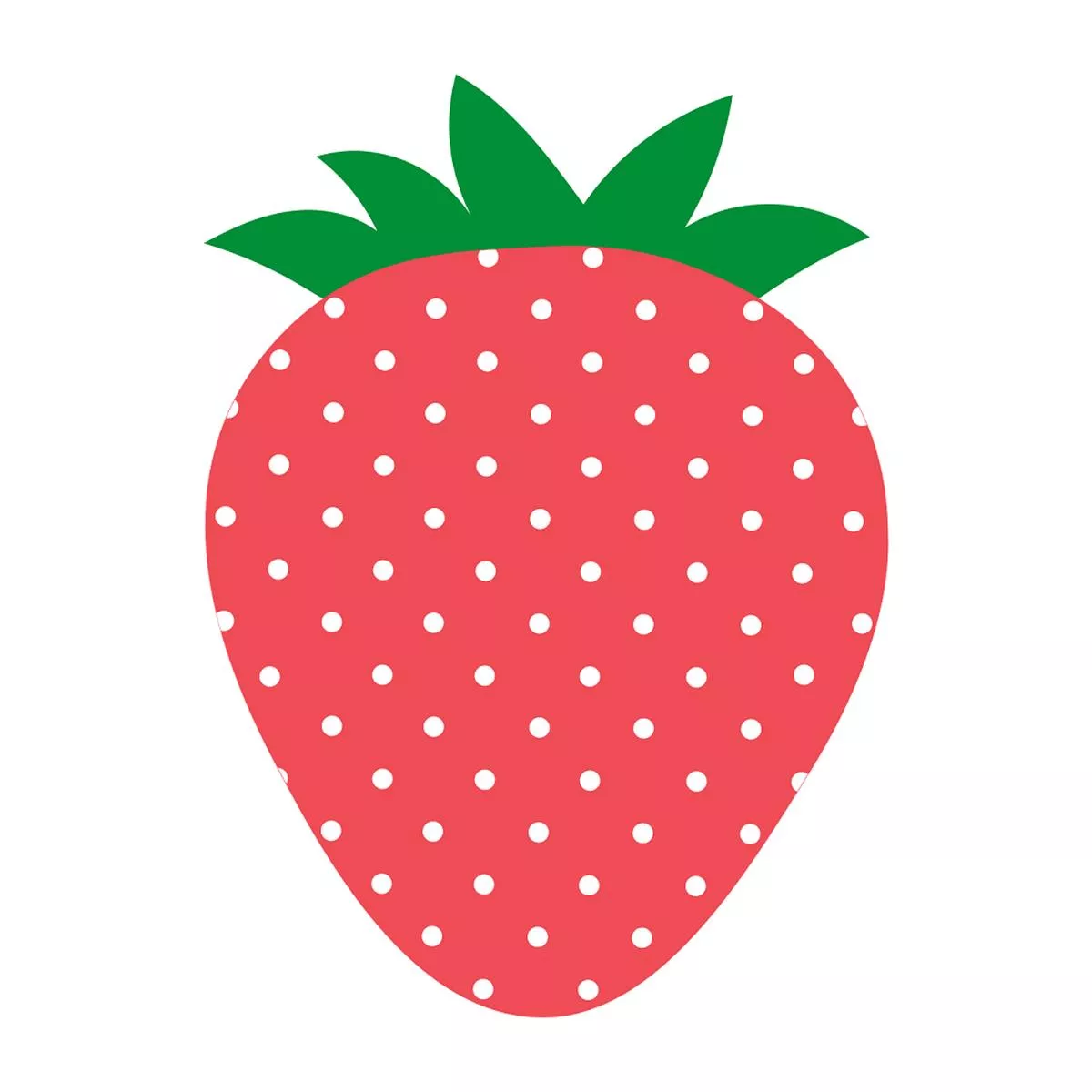 Strawberry Patch Dots Pattern Fabric Panel