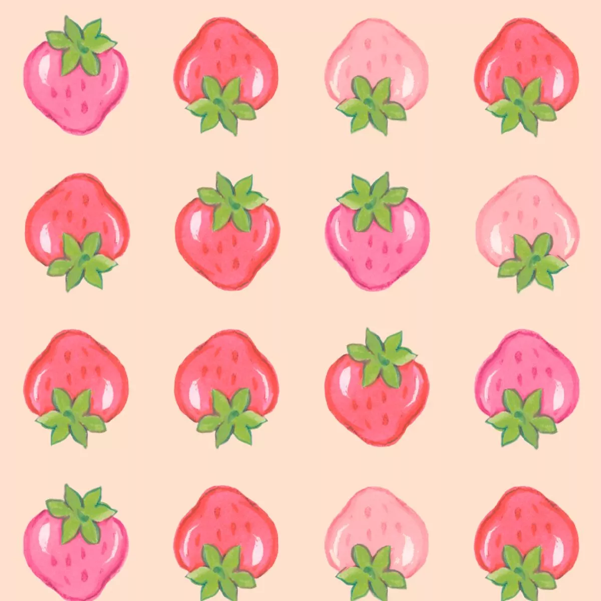 strawberry-shortcake-berries-on-cream-fabric Strawberry Shortcake Berries on Cream Fabric