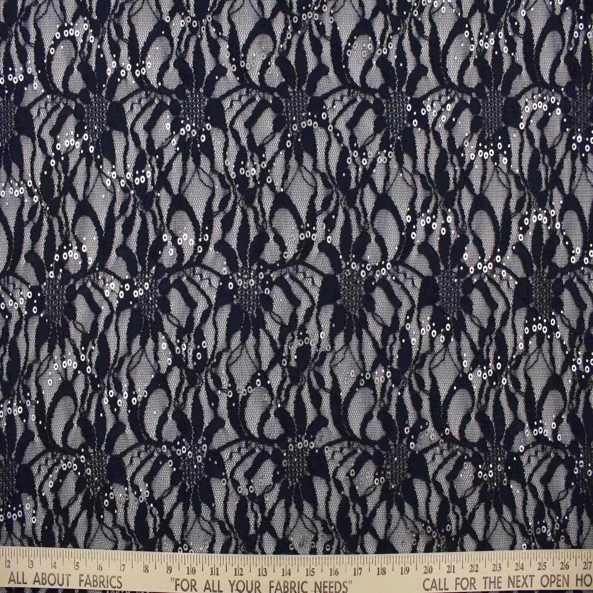 Stretch Lace in Midnight