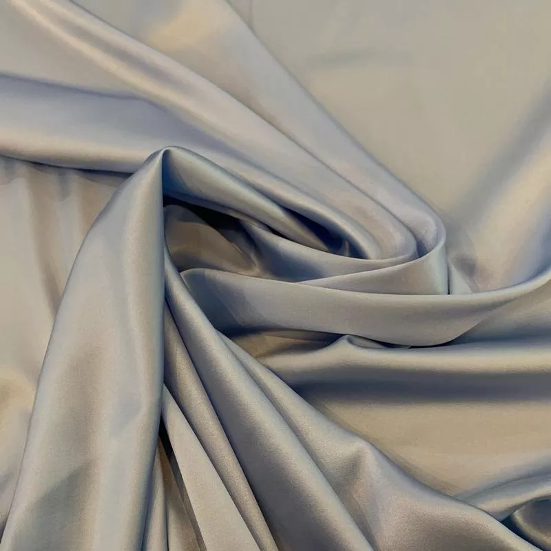 Stretch Silk Charmuese Fabric – Sky Blue