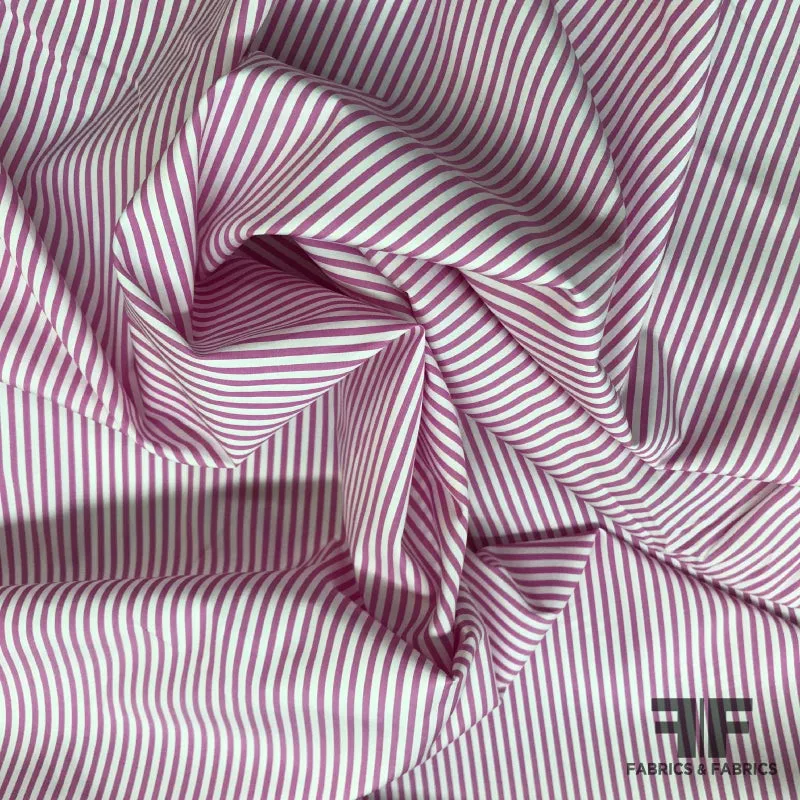 Striped Cotton Shirting – Pink/White