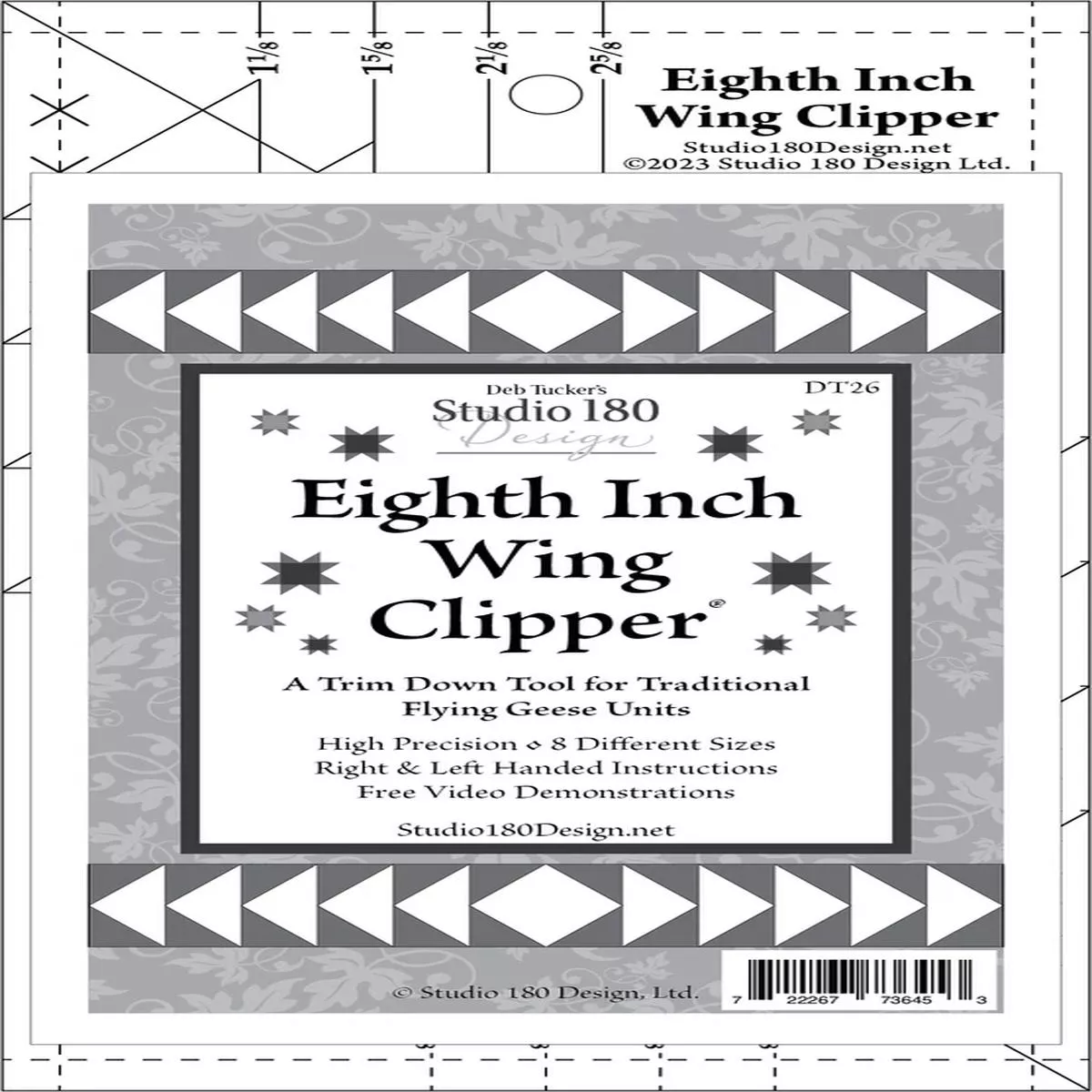 Studio 180 Design 1/8″ Wing Clipper Ruler DT26