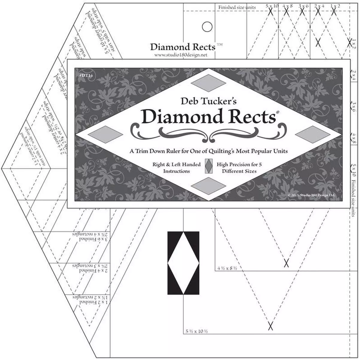 studio-180-design-diamond-rects-ruler-dt15 Studio 180 Design Diamond Rects Ruler DT15
