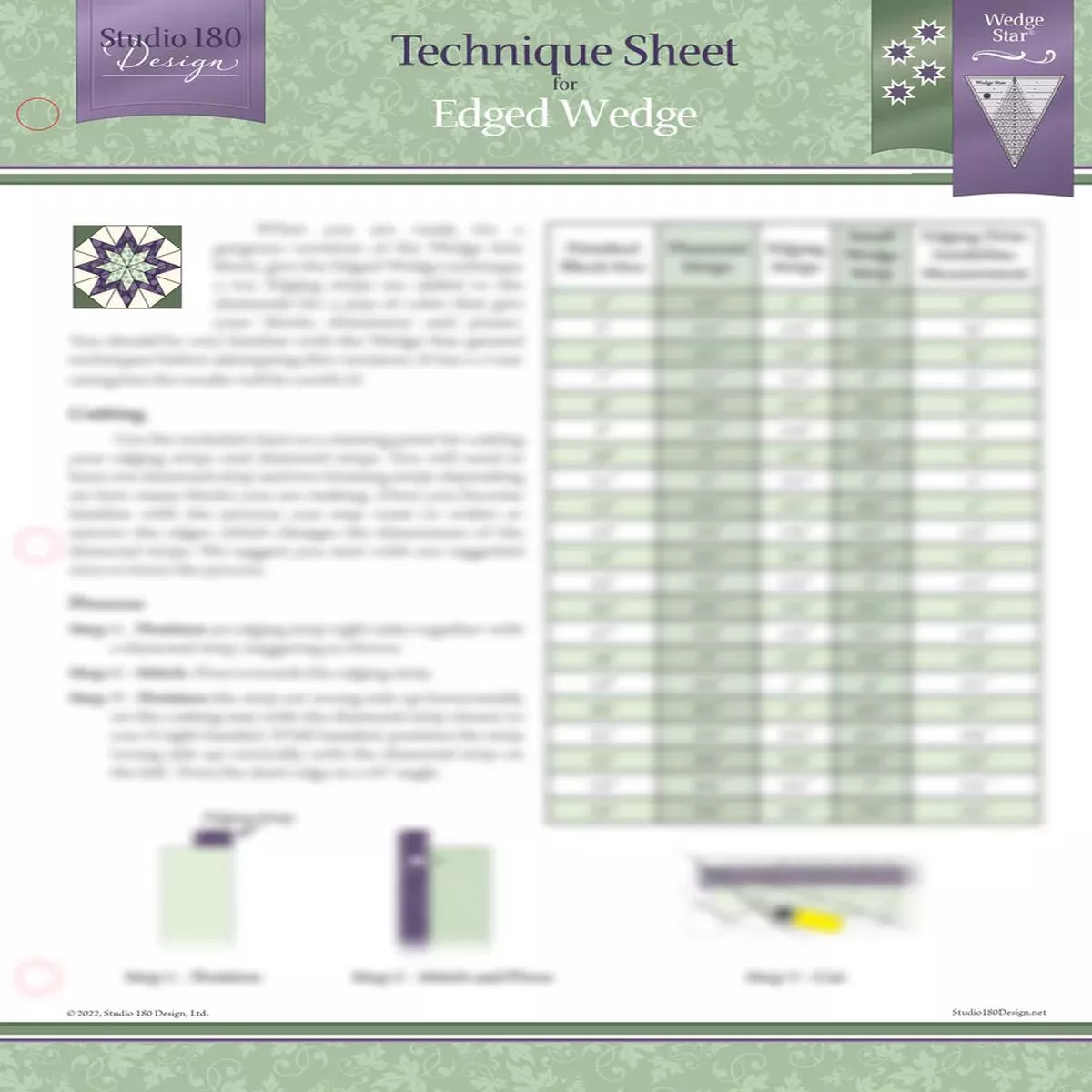 studio-180-design-edged-wedge-star-technique-sheet-dtec36 Studio 180 Design Edged Wedge Star Technique Sheet DTEC36