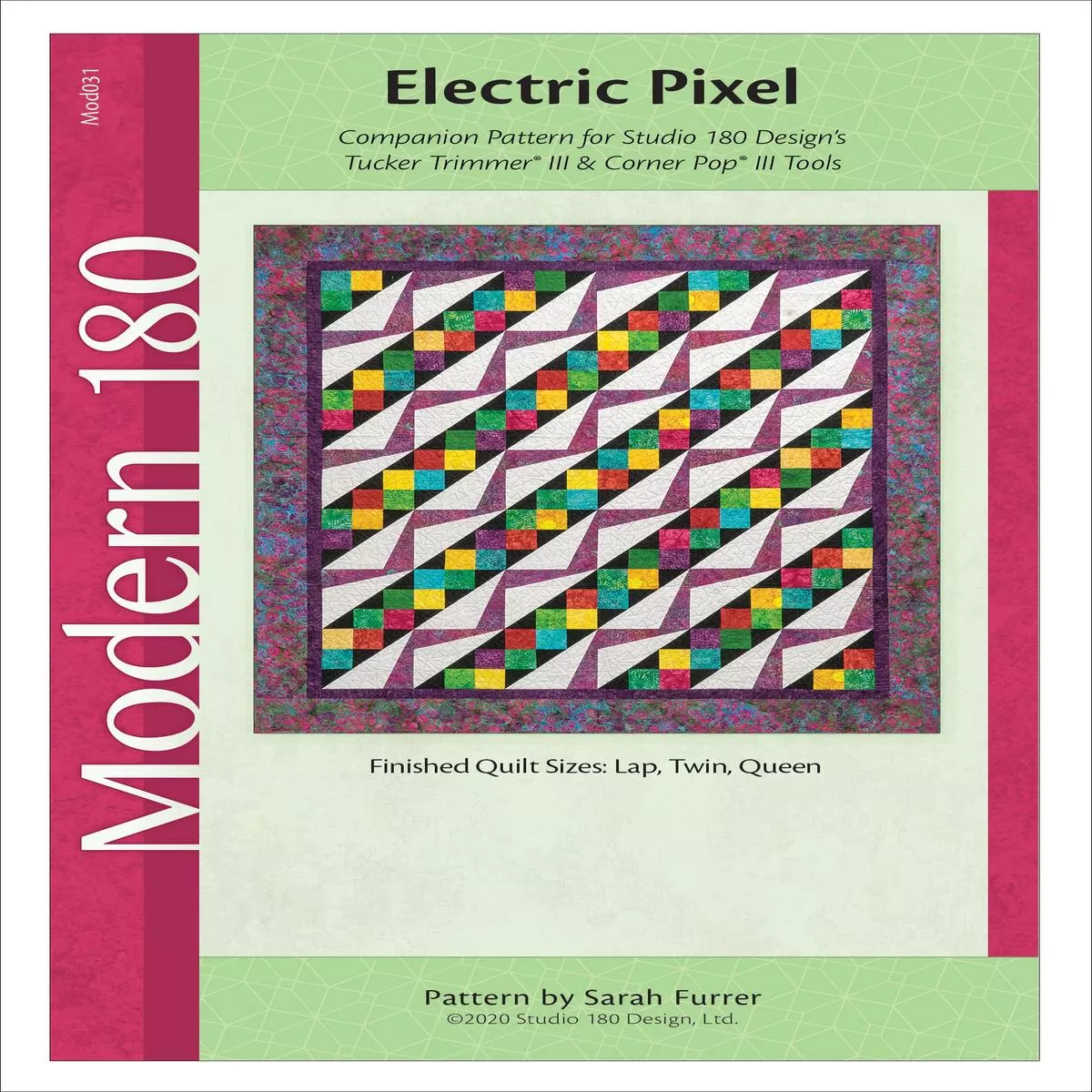 studio-180-design-electric-pixel-quilting-pattern-mod031 Studio 180 Design Electric Pixel Quilting Pattern MOD031
