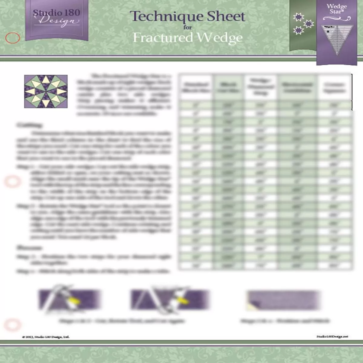 studio-180-design-fractured-wedge-star-technique-sheet-dtec38 Studio 180 Design Fractured Wedge Star Technique Sheet DTEC38