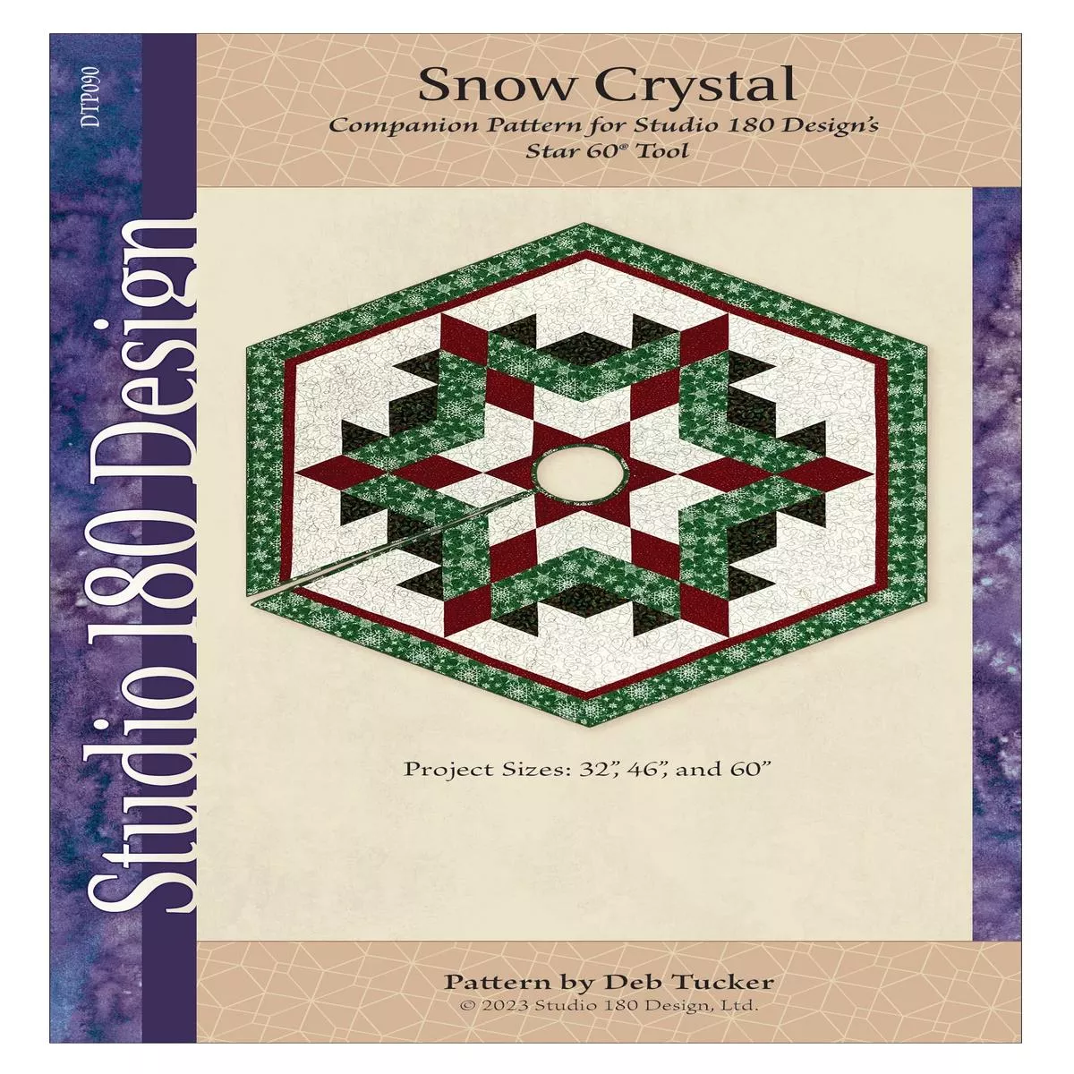 studio-180-design-snow-crystal-quilting-pattern-dtp090 Studio 180 Design Snow Crystal Quilting Pattern DTP090