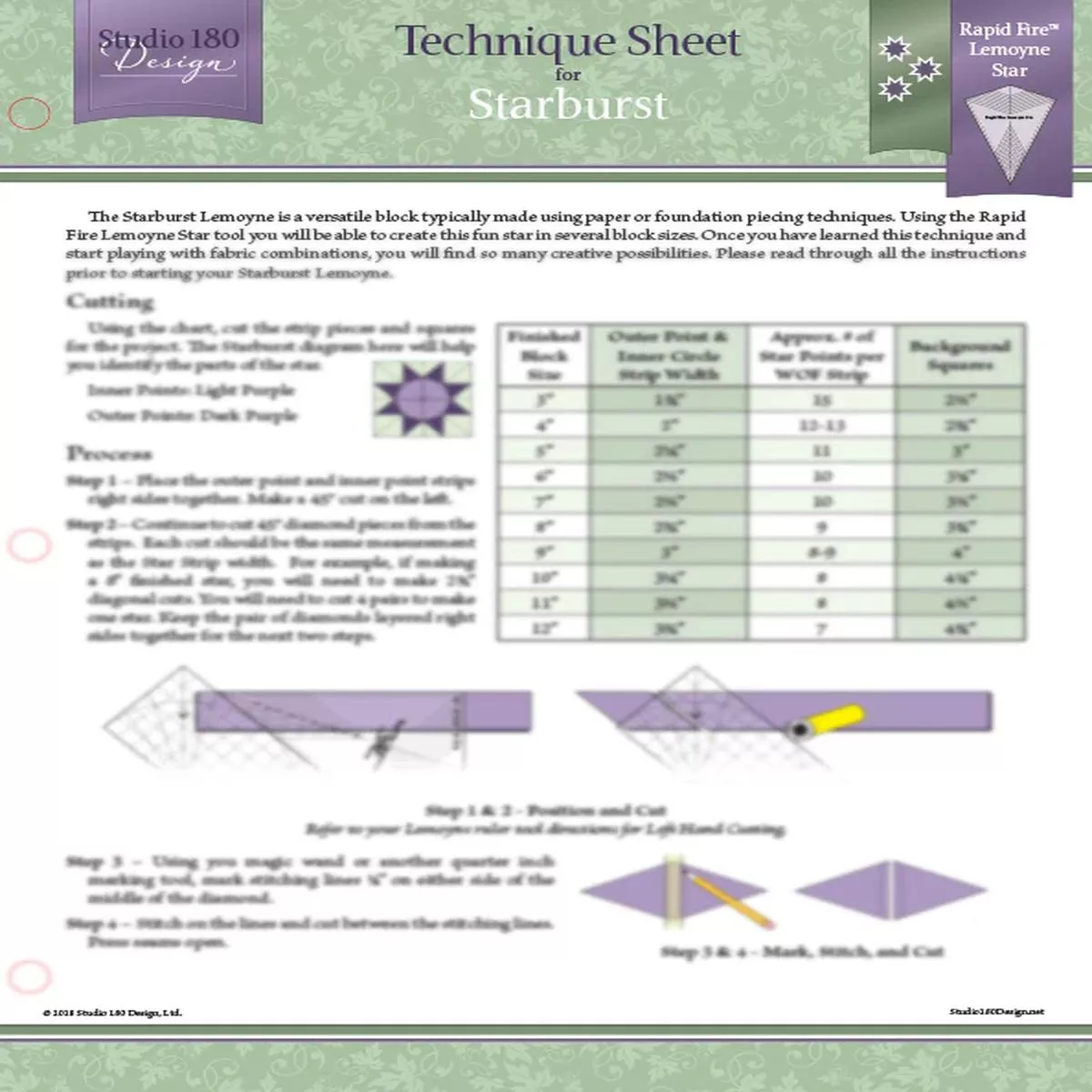 studio-180-design-starburst-lemoyne-technique-sheet-dtec21 Studio 180 Design Starburst Lemoyne Technique Sheet DTEC21