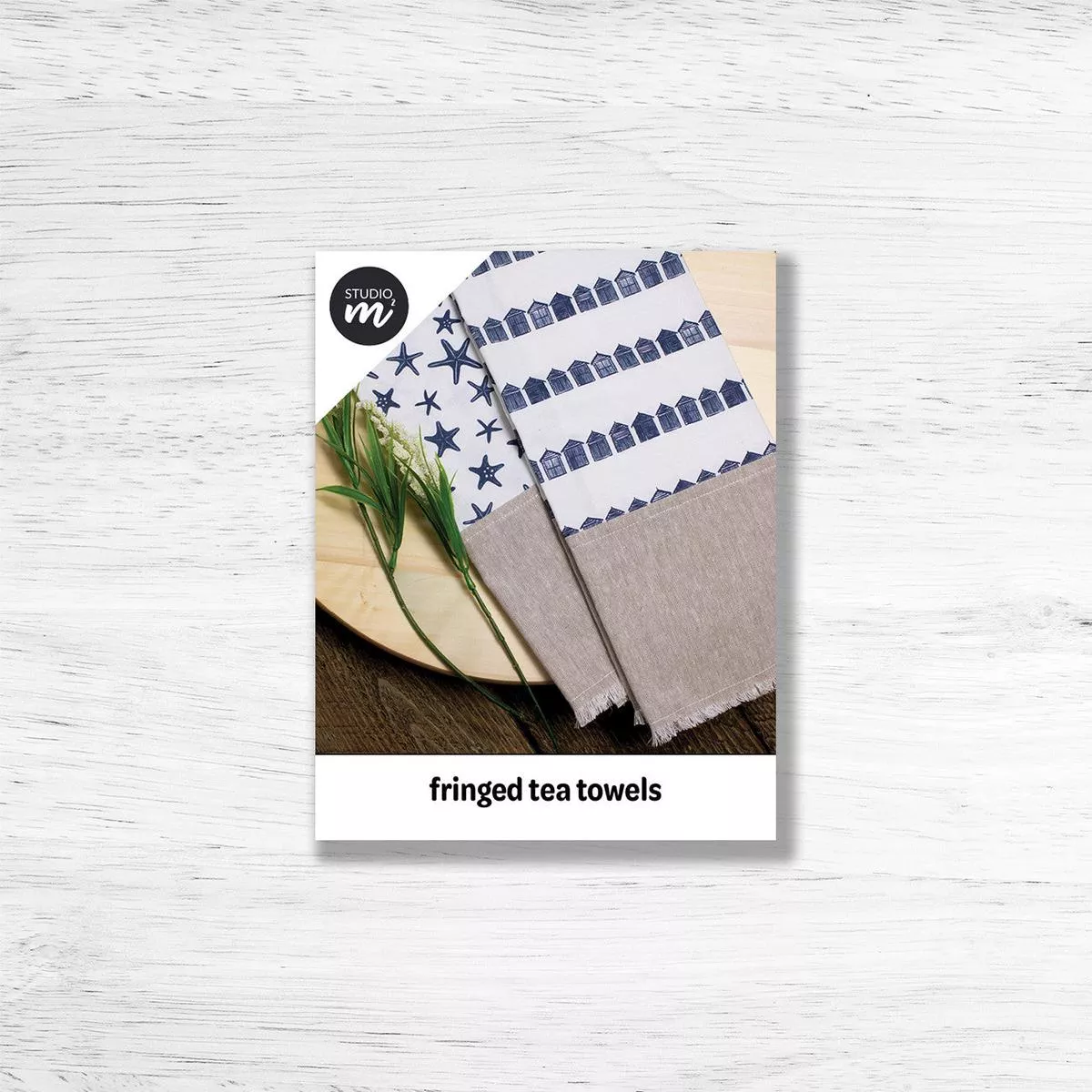 Studio M Squared Fringed Tea Towels Pattern SMSF002