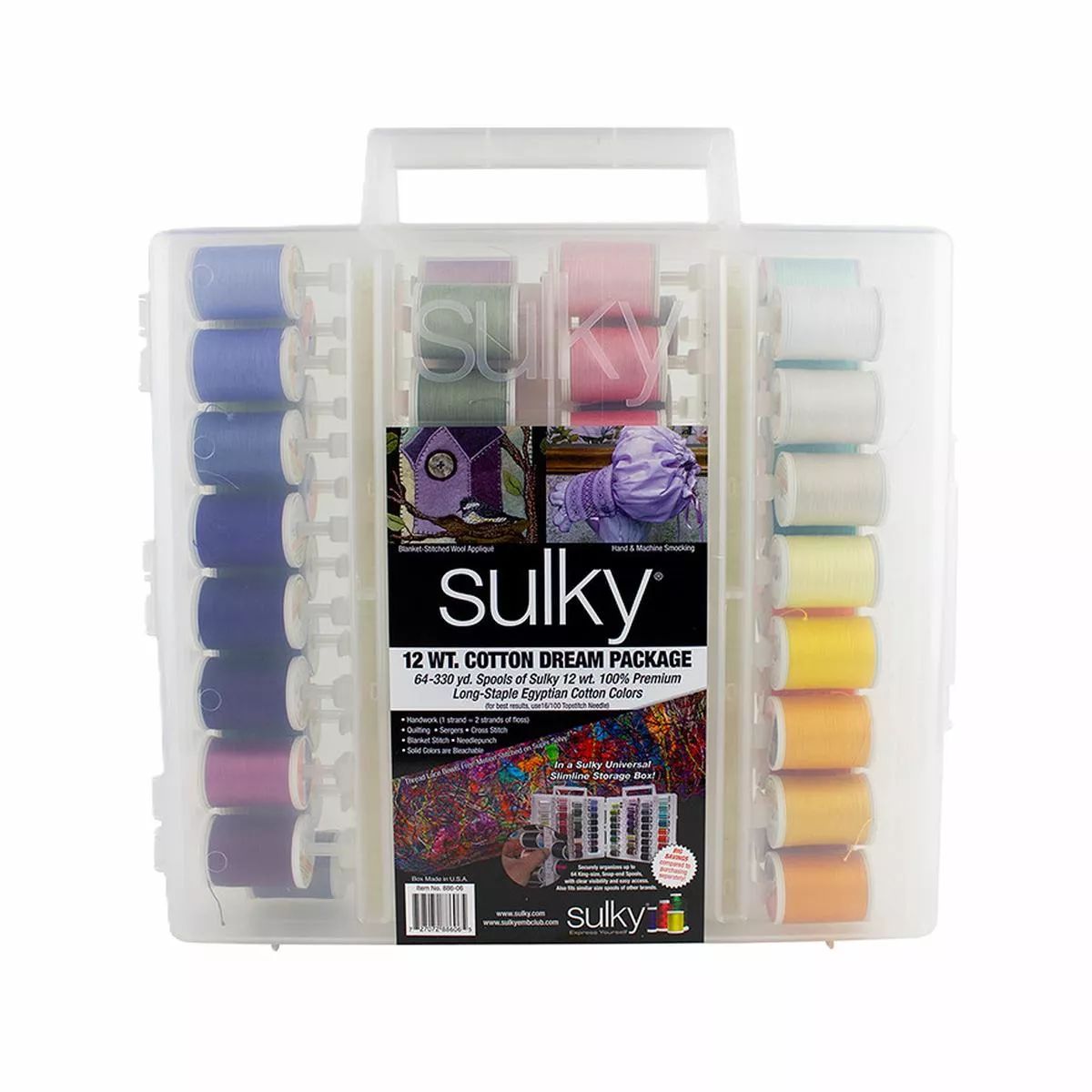 Sulky 12wt Cotton Dream Package Universal Slimline Thread Storage Box