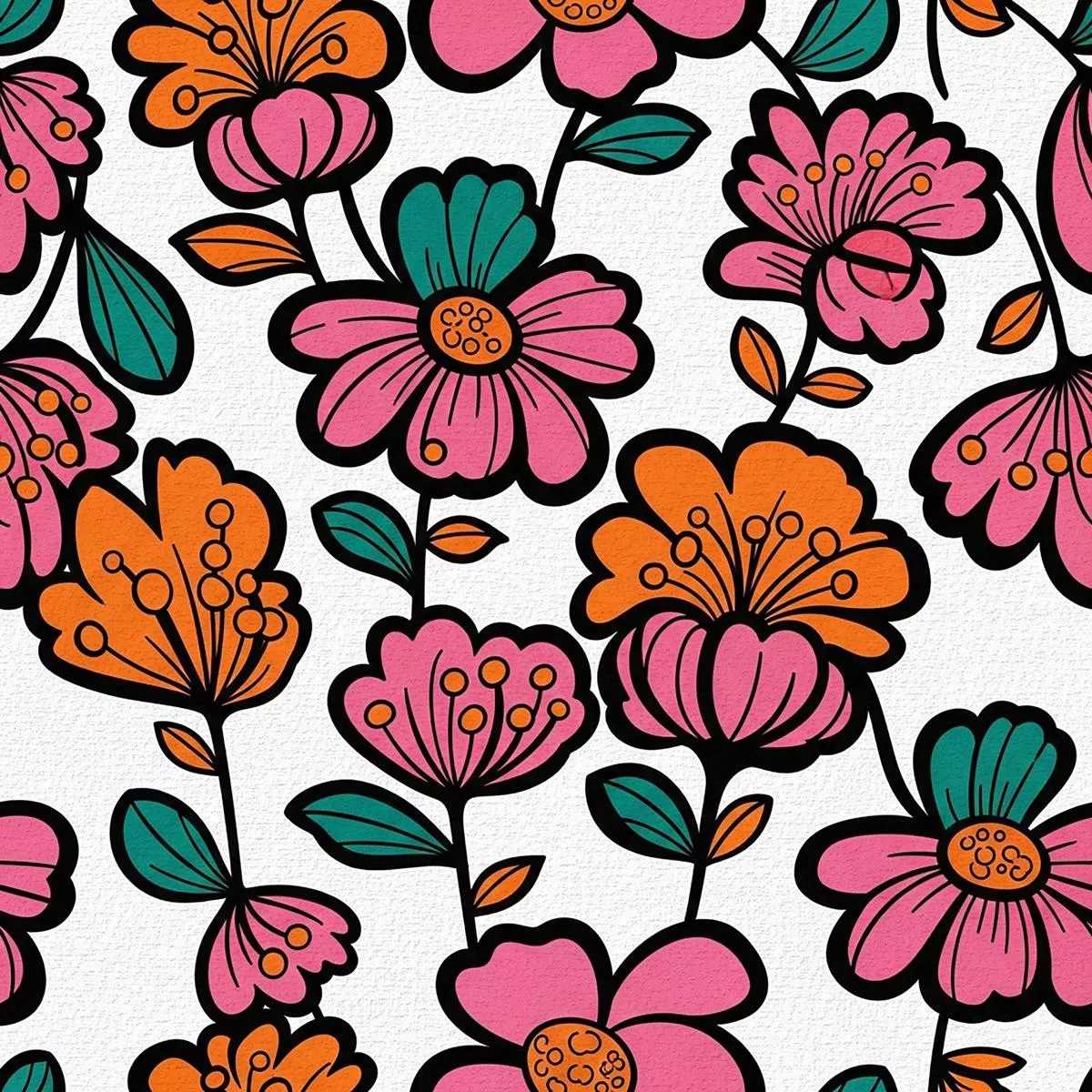 Summer Floral Pattern 22 Quilting Cotton Fabric