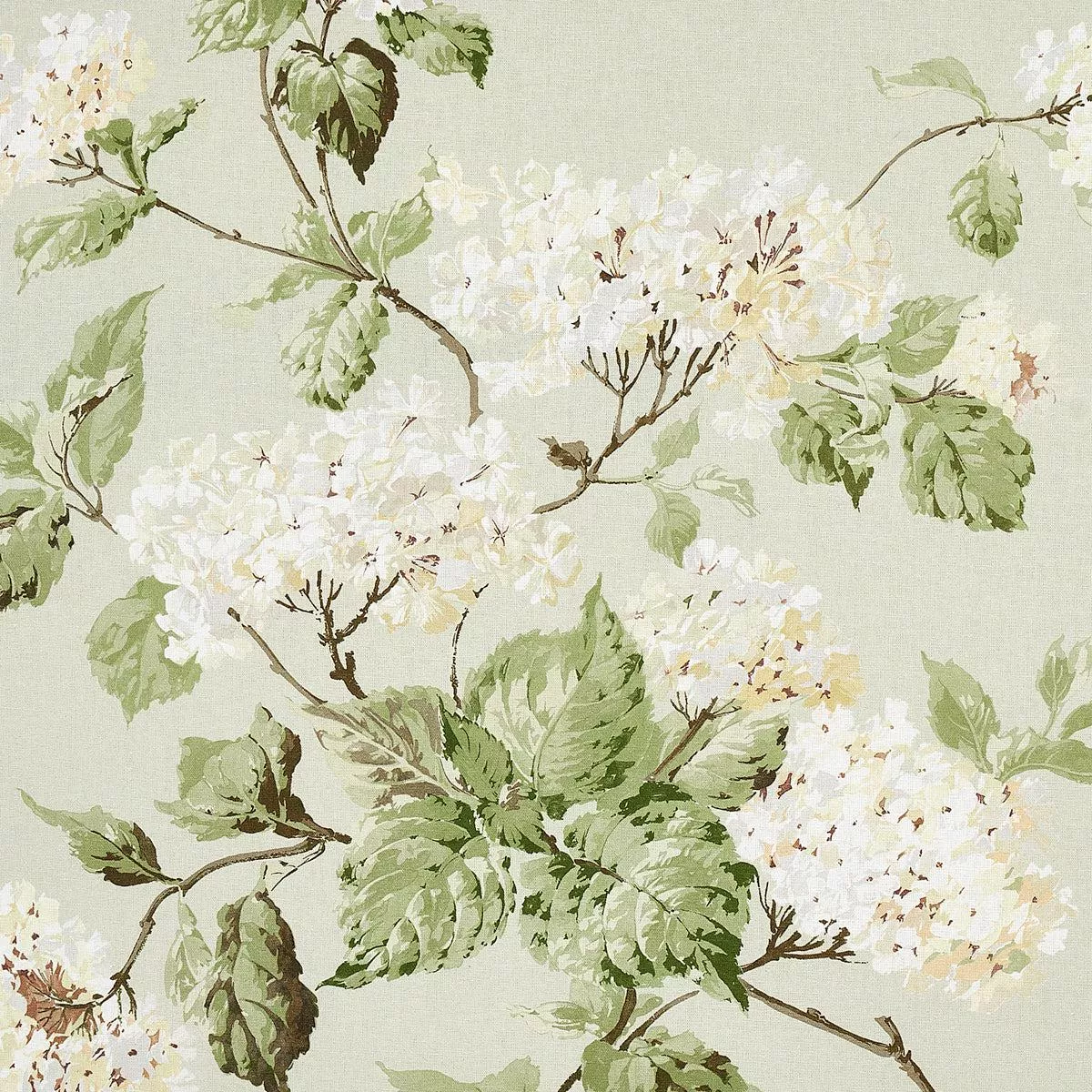 Summer Hydrangea Celadon Fabric