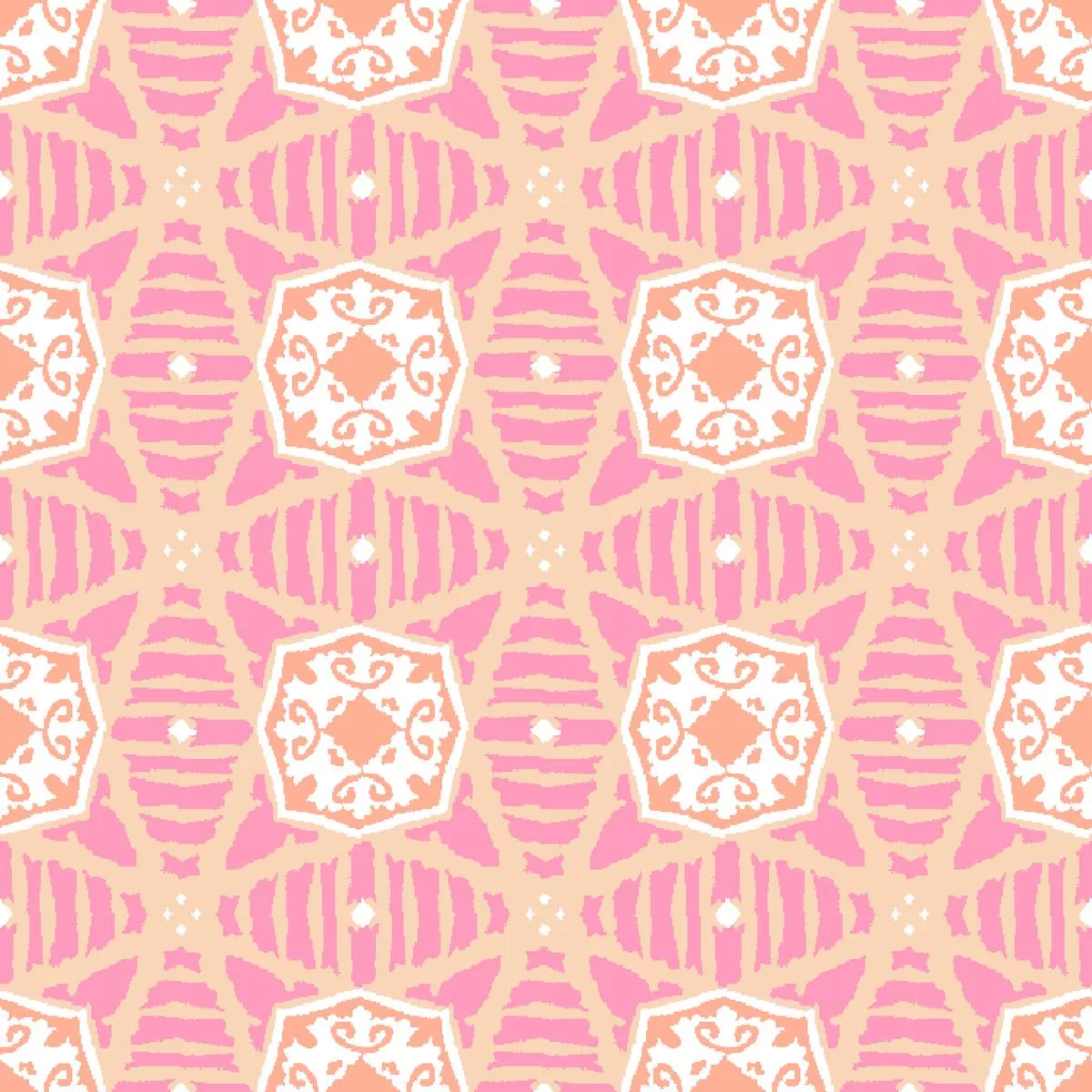 sunburst-on-pink-coral-fabric Sunburst on Pink & Coral Fabric