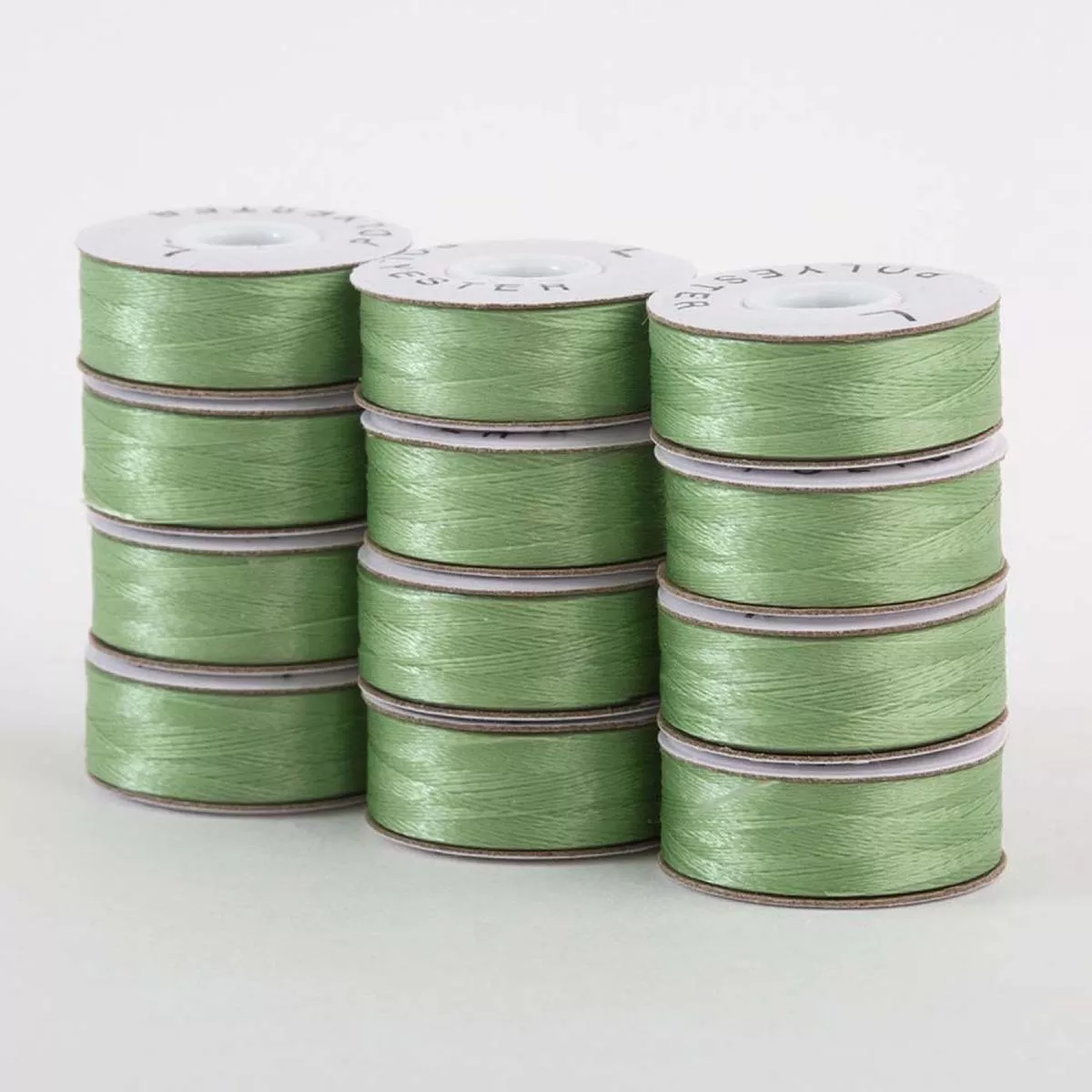 superbobs-polyester-bobbin-12pk-l-style-light-green SuperBobs Polyester Bobbin 12pk L-Style Light Green
