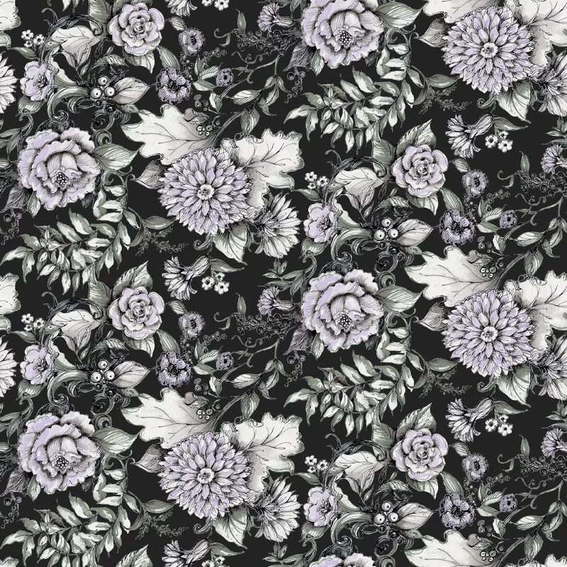susan-winget-midnight-bloom-black-floral-fabric Susan Winget – Midnight Bloom – Black Floral Fabric