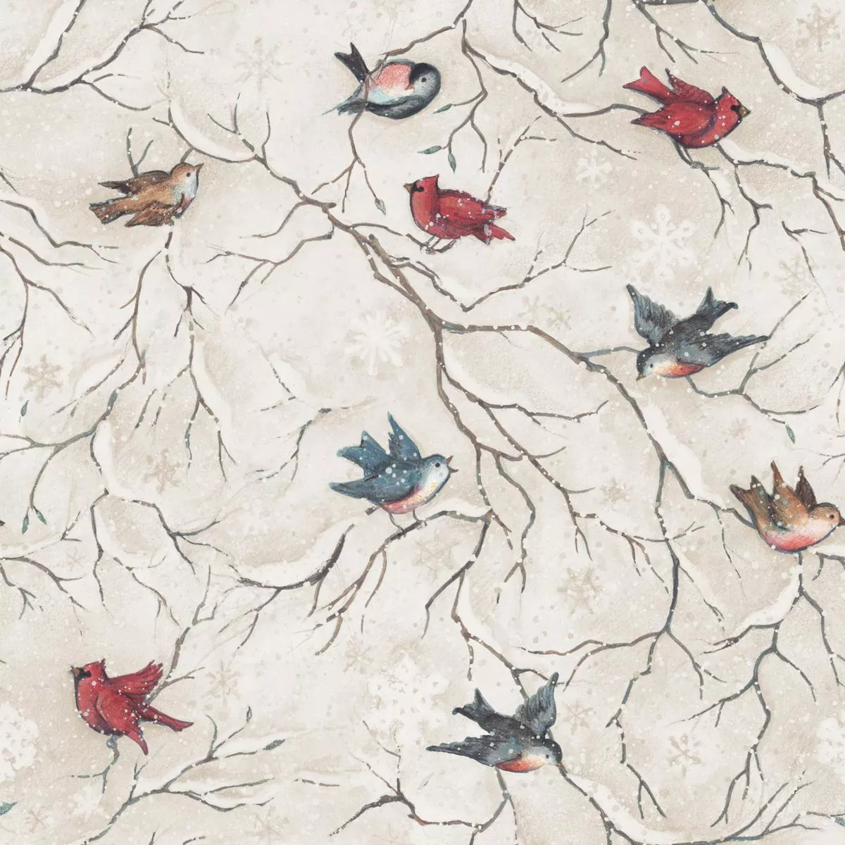 Susan Winget Winter Perch Neutral Fabric