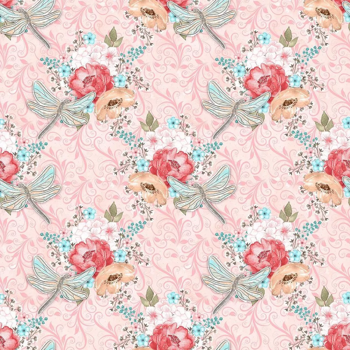 sweet-dragonfly-main-fabric-pink Sweet Dragonfly Main Fabric – Pink