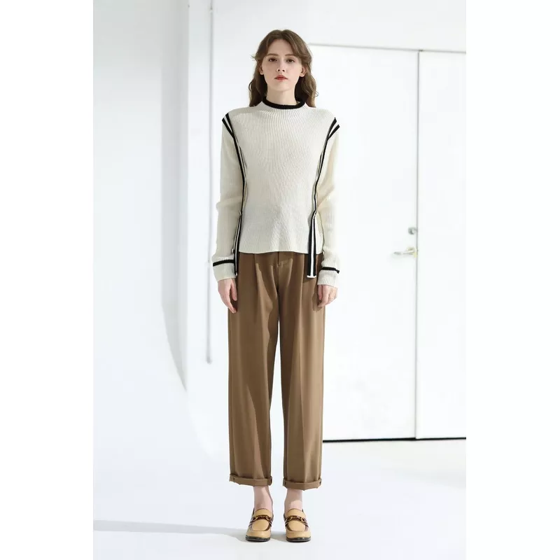 Sylphide | Enora Black Stripes Wool Sweater