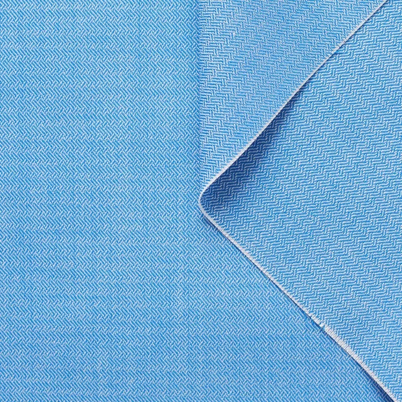 T21C00610 | Fluid & Stretch Micro Herringbone Wool Dusk Blue