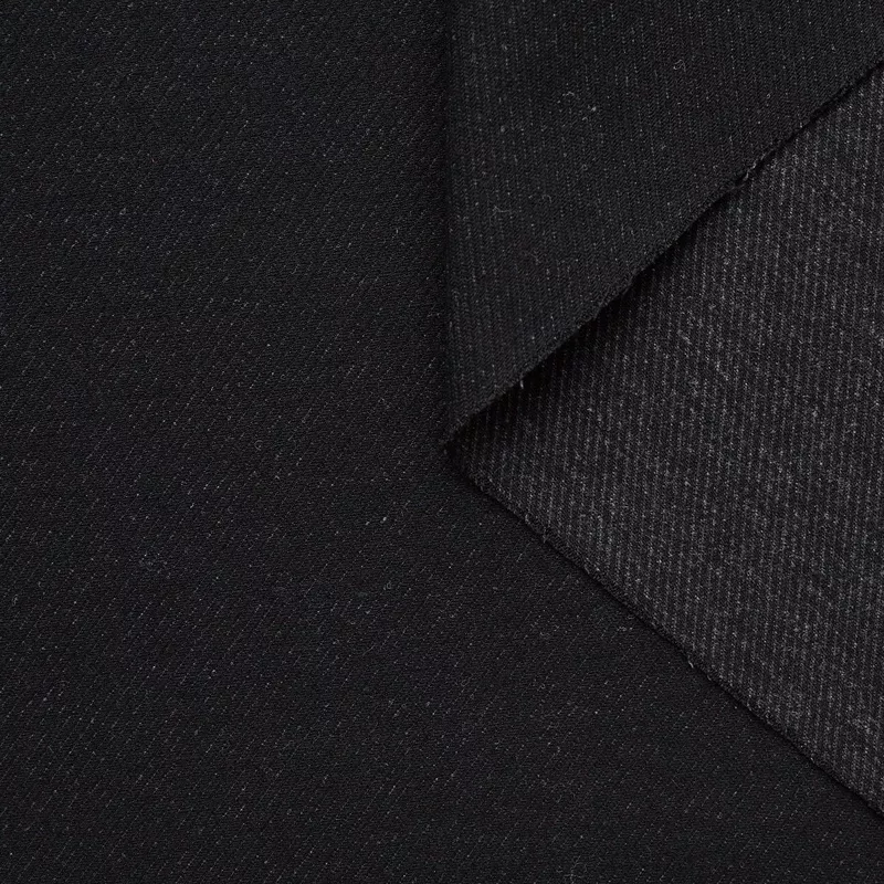 T22H03972 | Melange Diagonal Wool Suiting Black