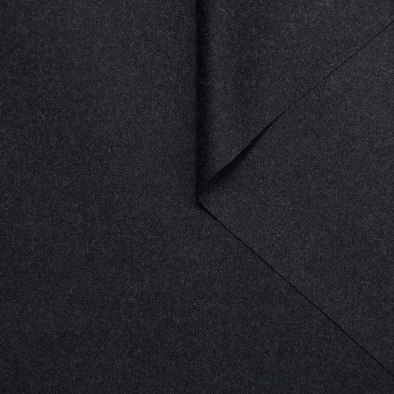 T23B06159 | Melange Wool Twill Flannel Caviar