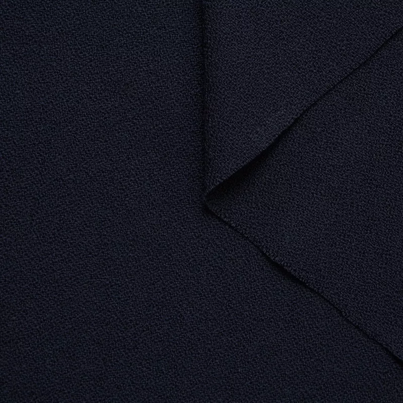 T24P12048 | Virgin Wool Crepe Sable Black