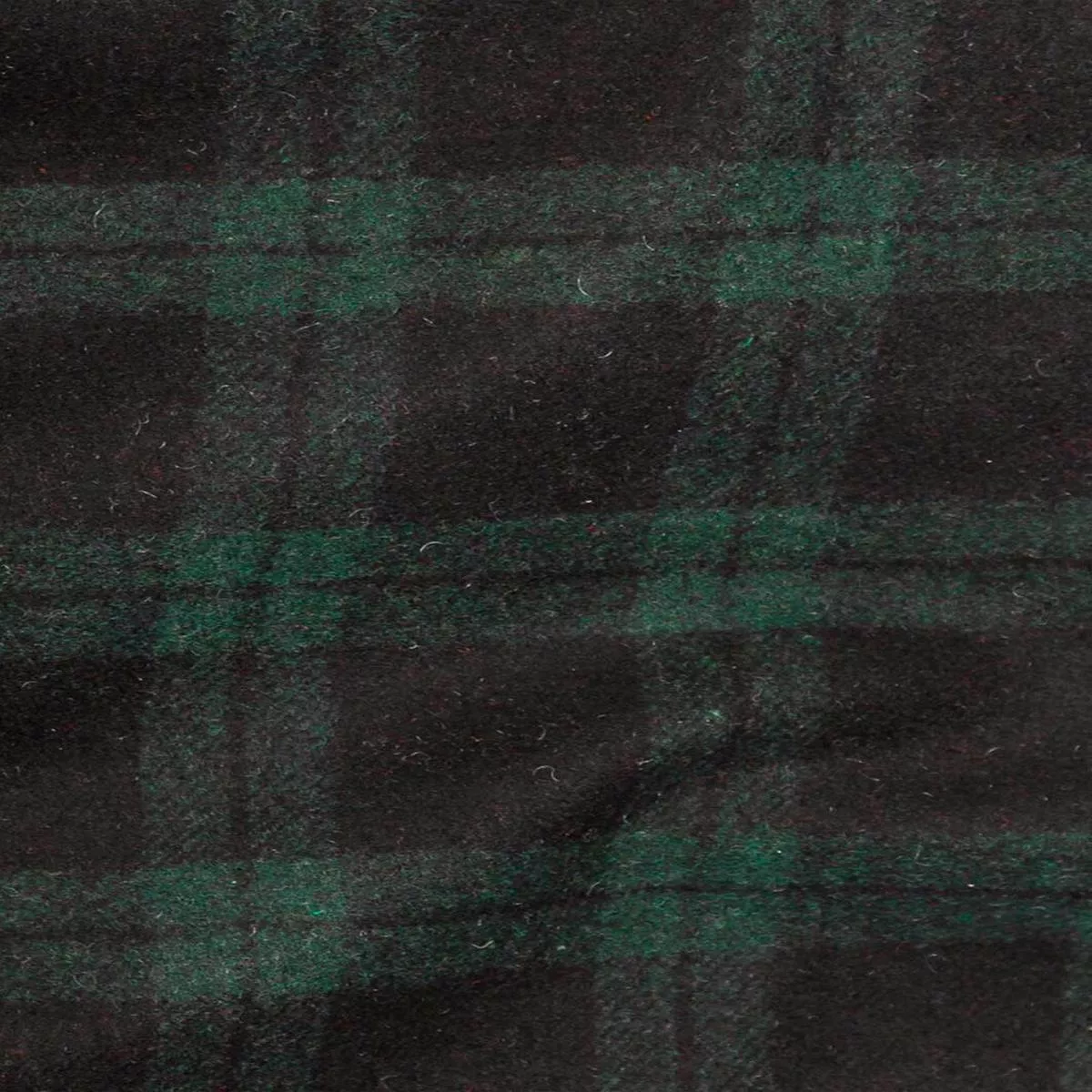 Tartan Wool Blend Coating Black / Green