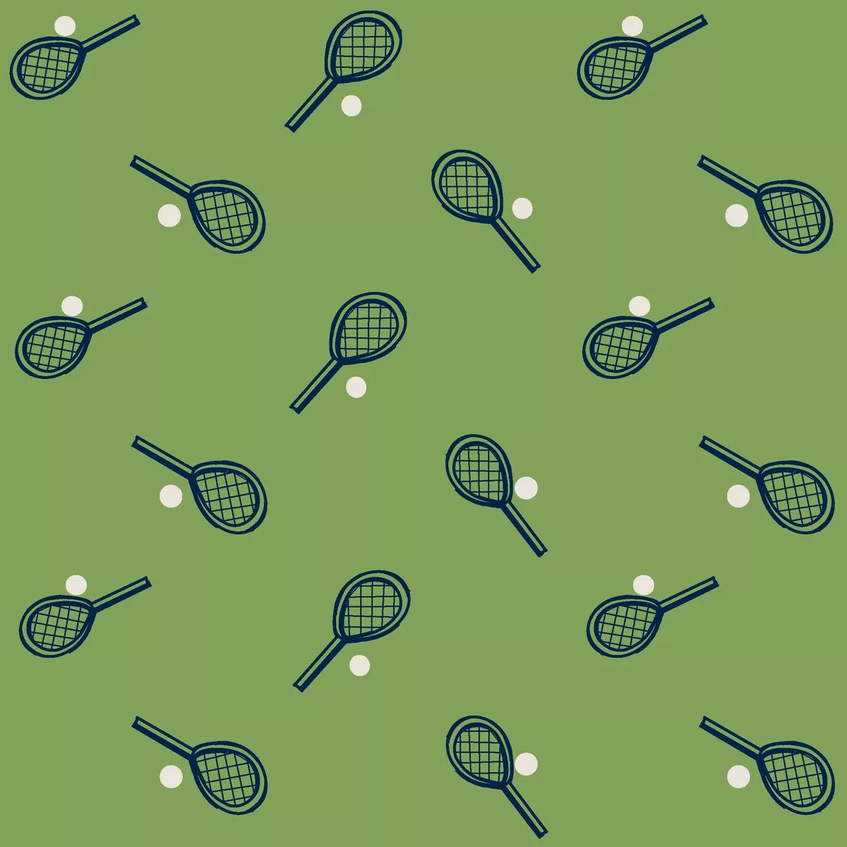 tennis-match-on-light-green-fabric Tennis Match on Light Green Fabric