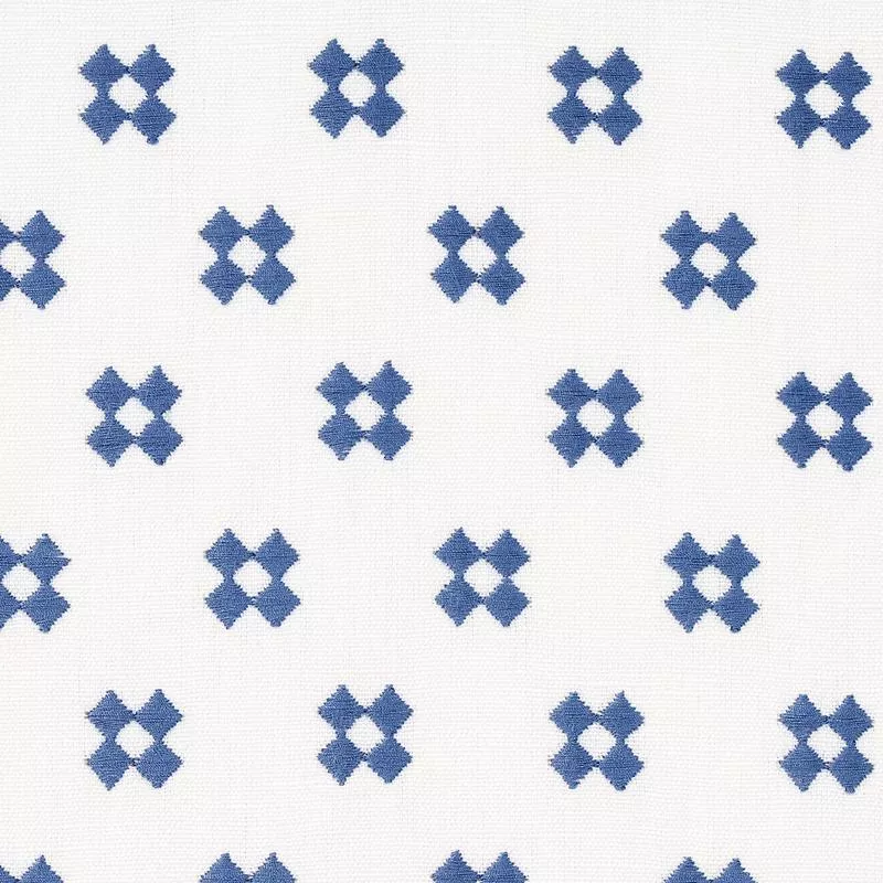 Thandie Embroidery | Blue On Ivory