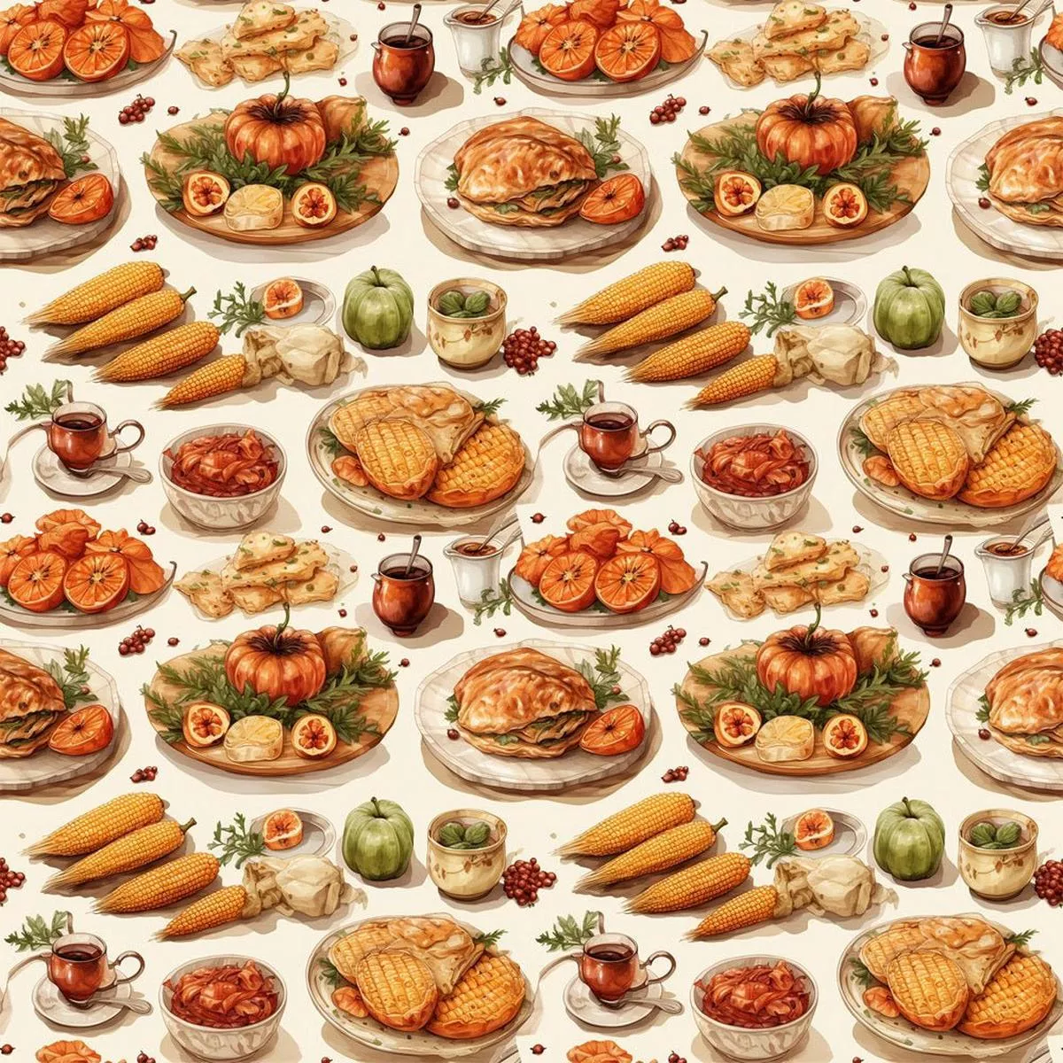 thanksgiving-meal-10-fabric Thanksgiving Meal #10 Fabric