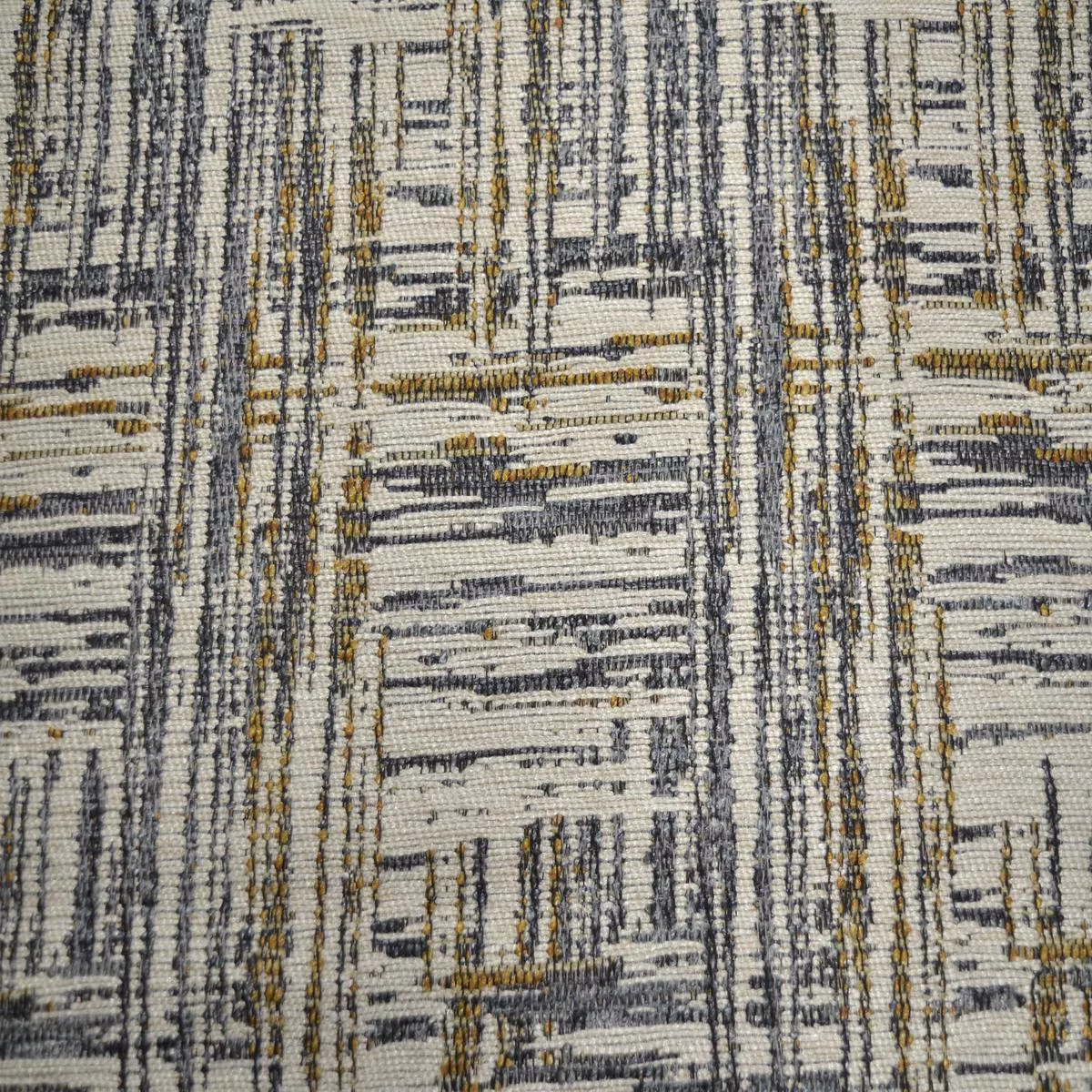 Thatch Gray Gold Contemporary Fabric