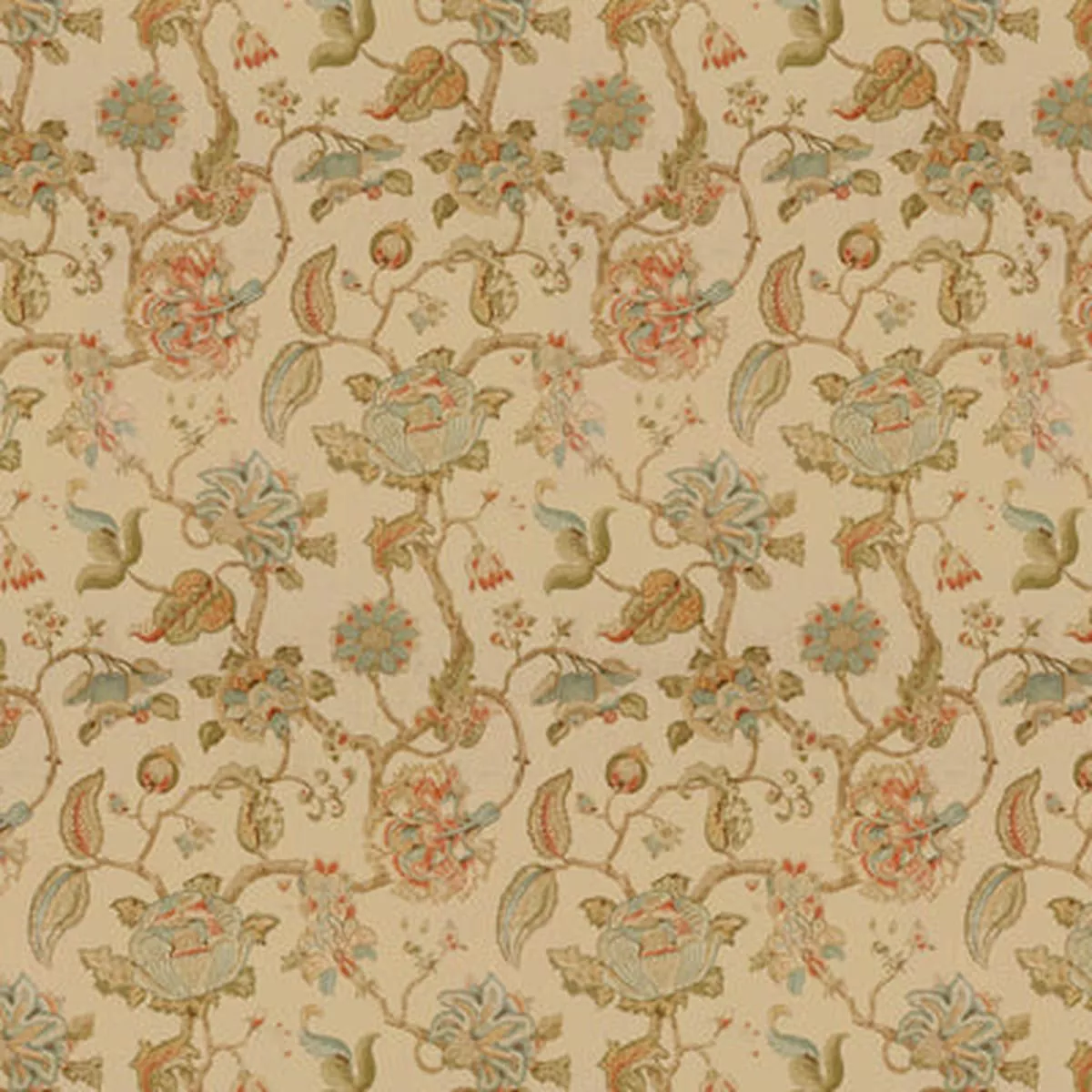 Tidewater Block Clay/Teal Fabric