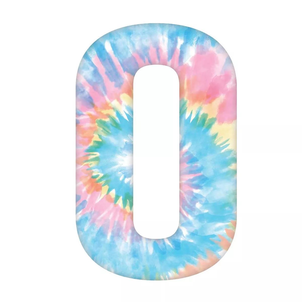 tie-dye-letter-o-fabric-panel Tie-Dye Letter O Fabric Panel