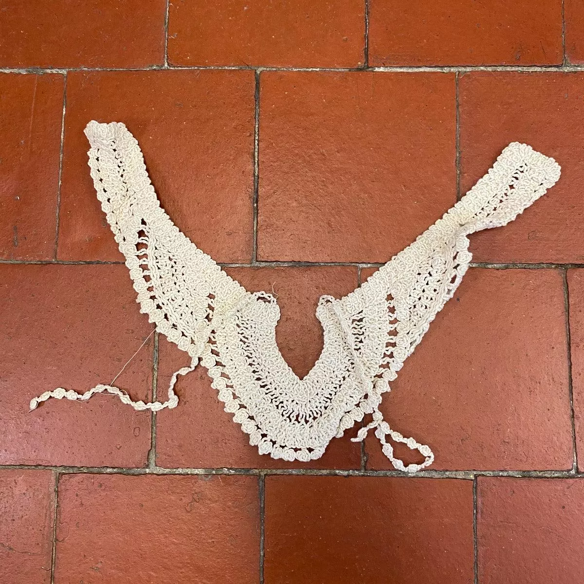 tiered-crochet-collar-beige Tiered Crochet Collar Beige
