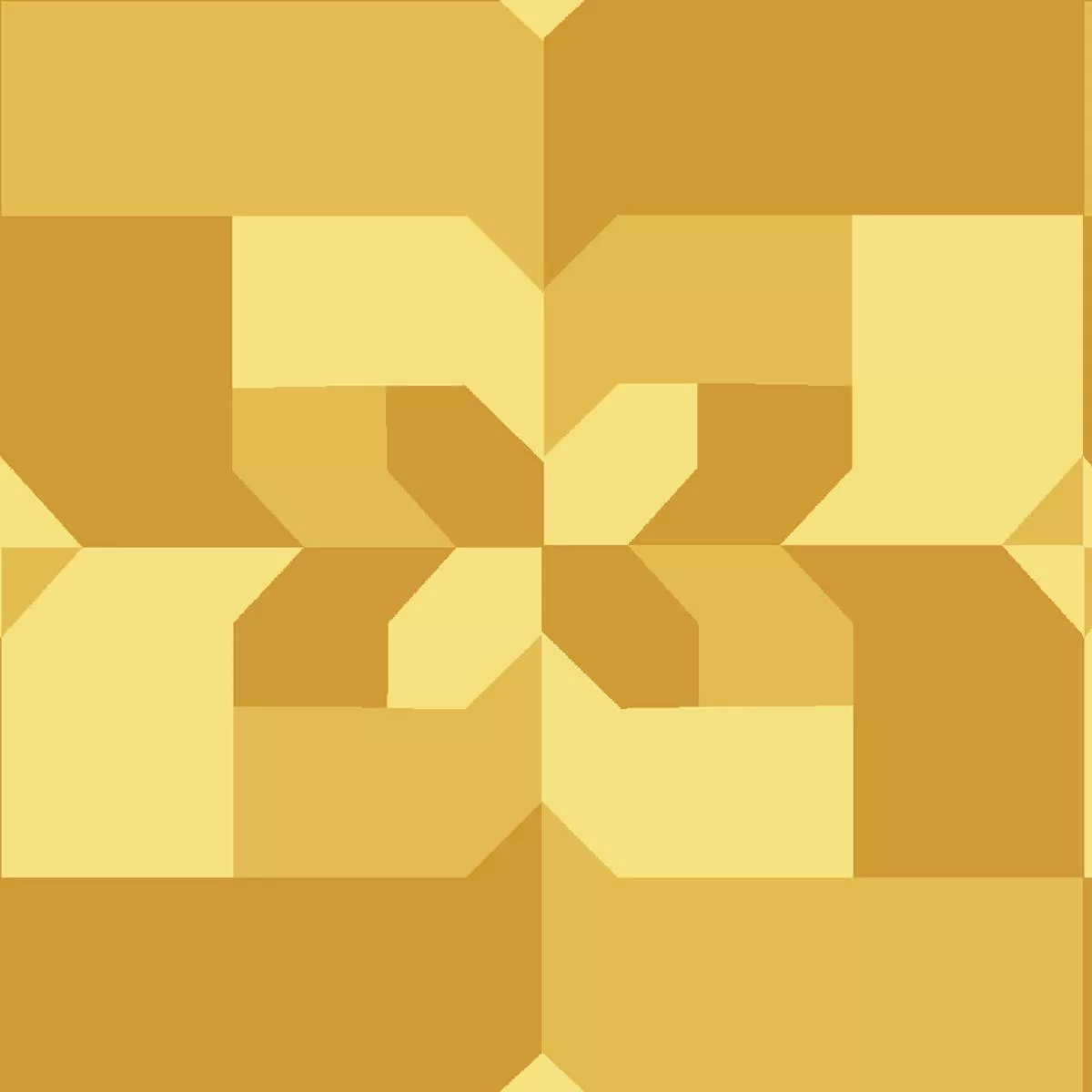 tile-bloom-on-gold-fabric Tile Bloom on Gold Fabric