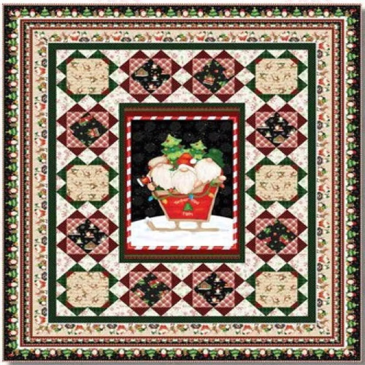 timber-gnomies-tree-farm-quilt-kit Timber Gnomies Tree Farm Quilt Kit