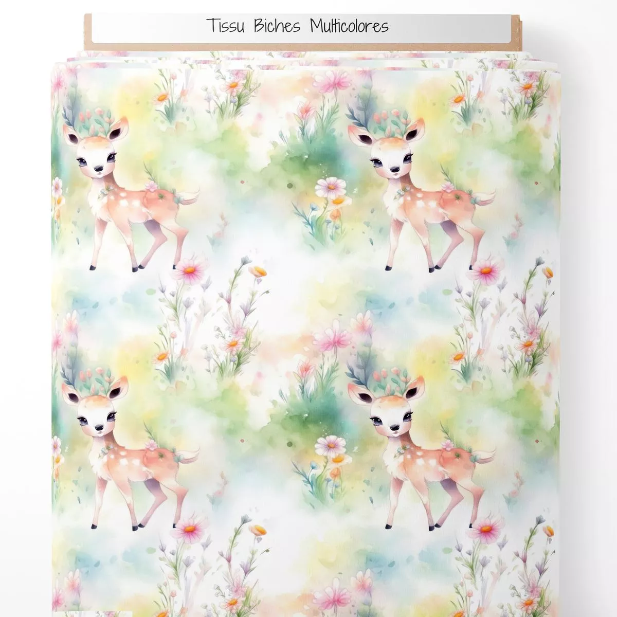 Tissu – Biches multicolores