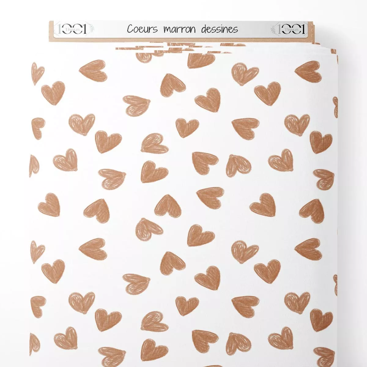 tissu-curs-marron-dessins Tissu – Curs marron dessins