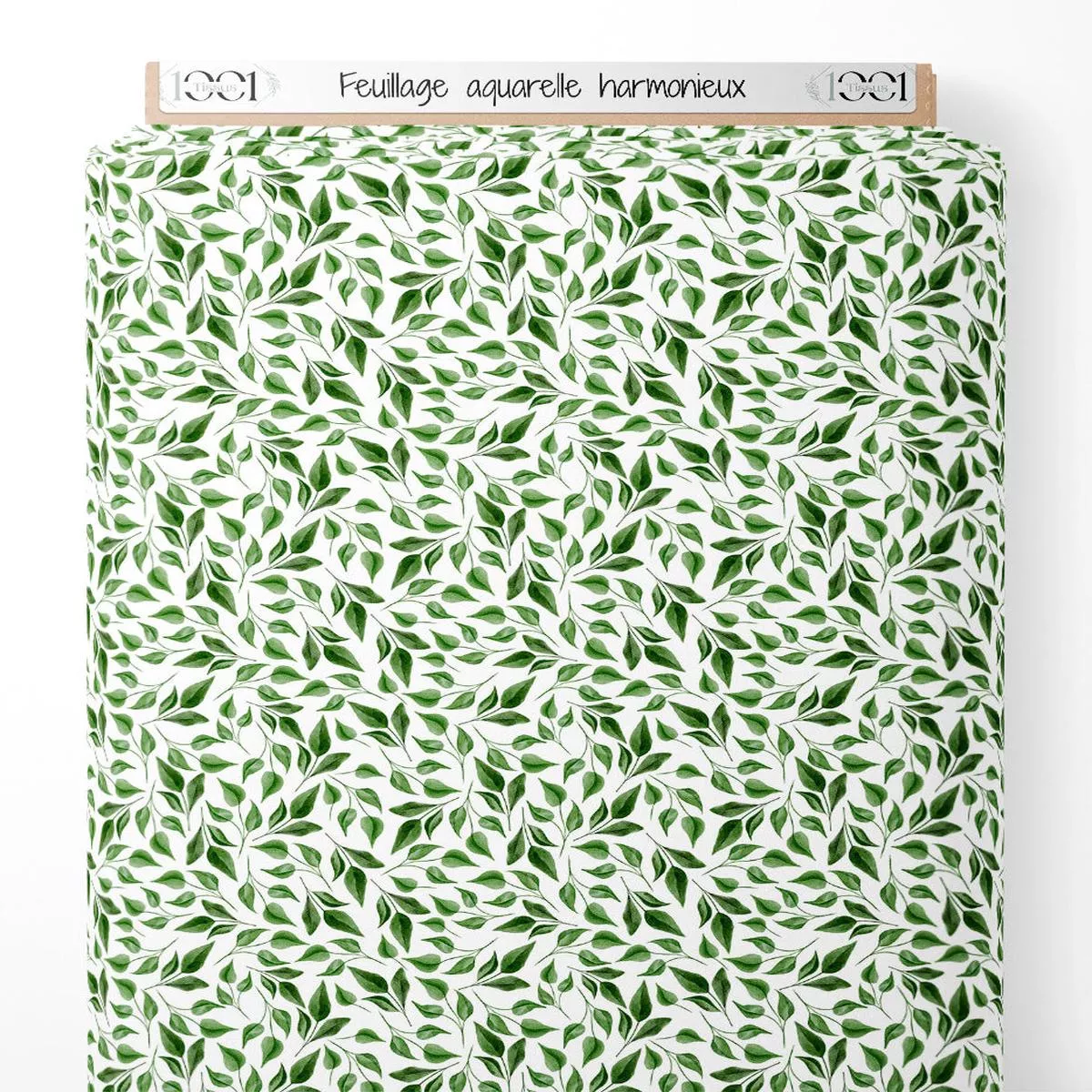 Tissu – Feuillage aquarelle harmonieux
