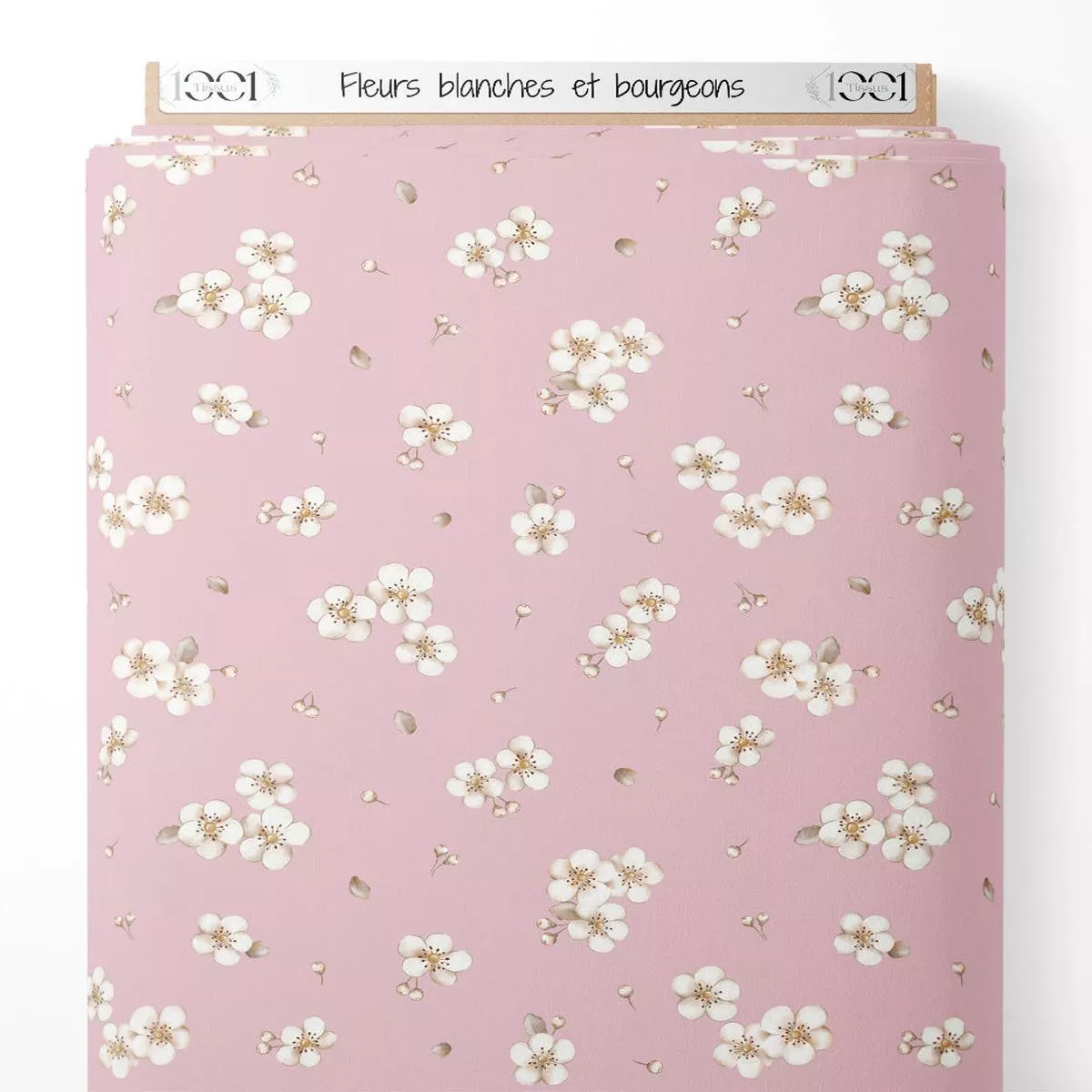 tissu-fleurs-blanches-et-bourgeons Tissu – Fleurs blanches et bourgeons