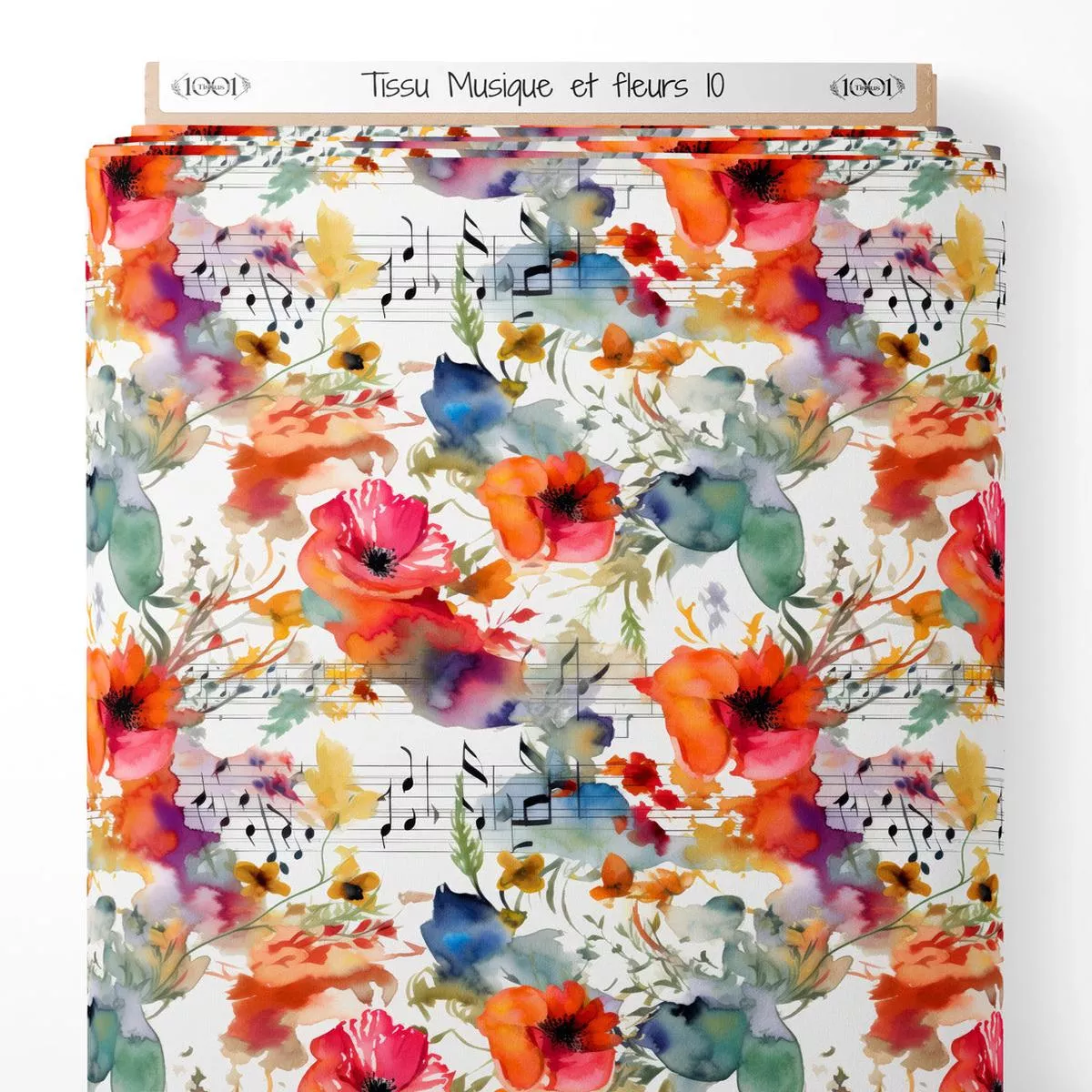 tissu-musique-et-fleurs-10 Tissu – Musique et fleurs 10