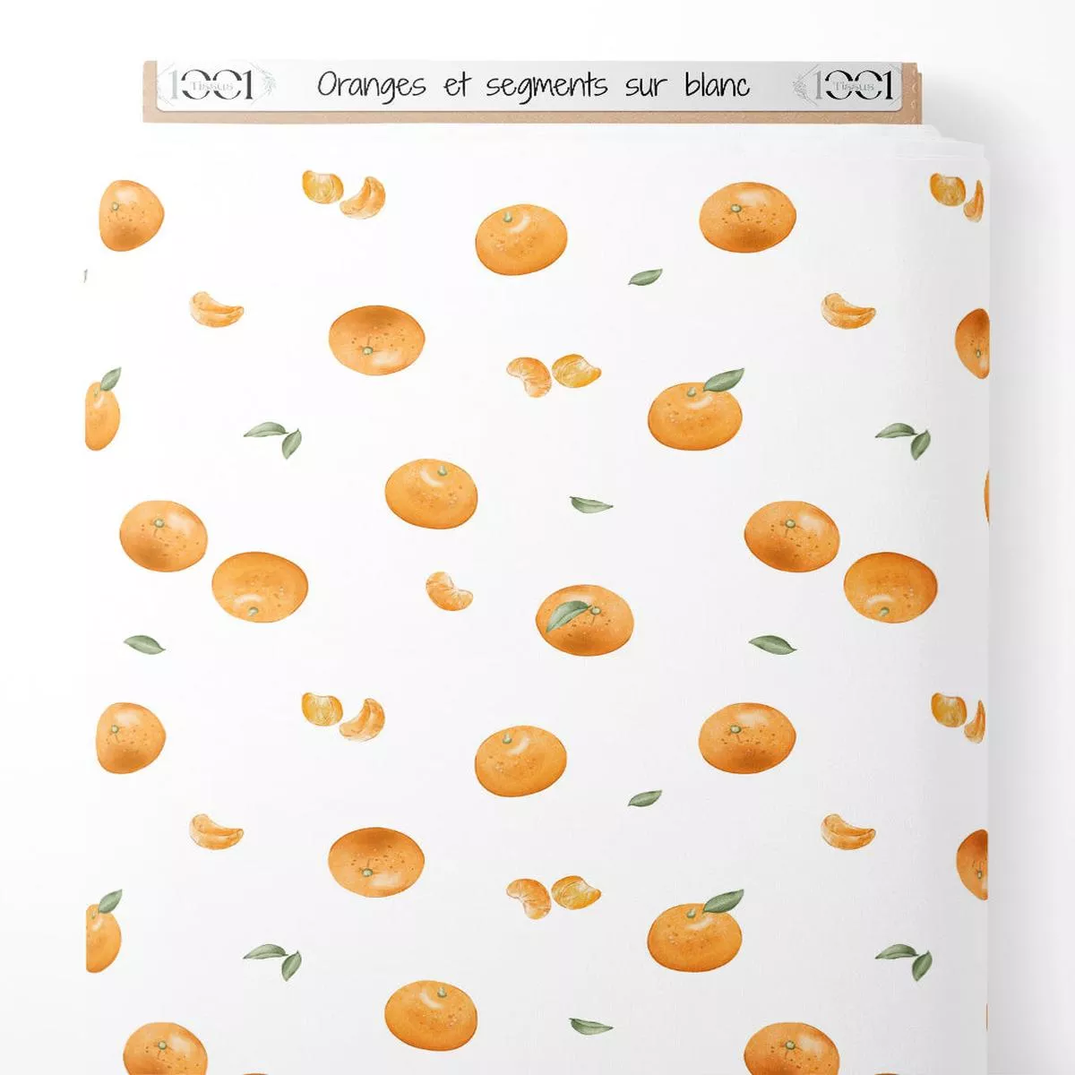 tissu-oranges-et-segments-sur-blanc Tissu – Oranges et segments sur blanc