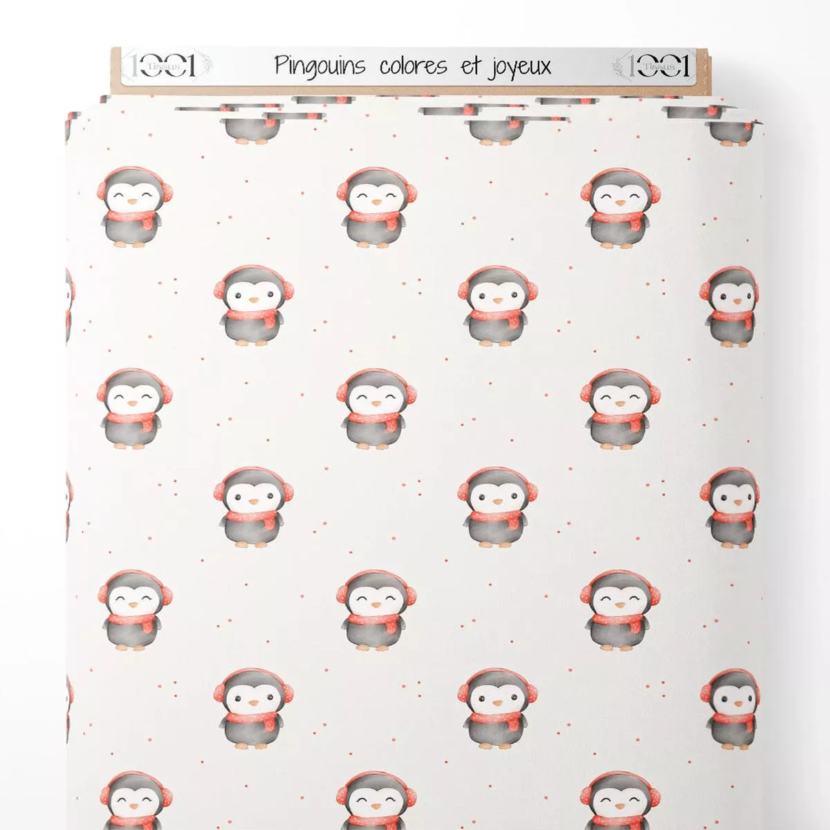 tissu-pingouins-colors-et-joyeux Tissu – Pingouins colors et joyeux
